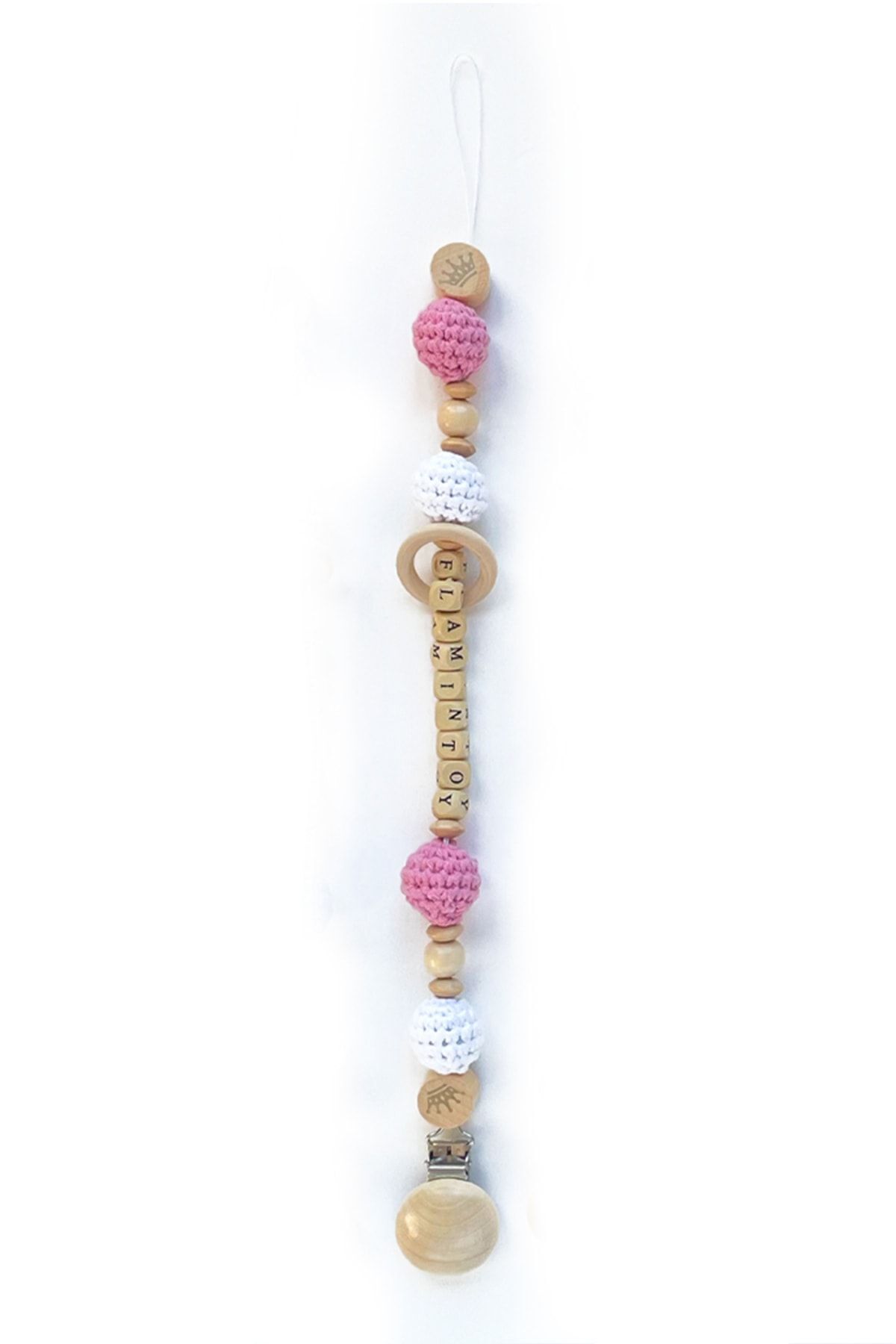 flamintoy Uyku Arkadaşı Emzik Zinciri Diş Kaşıyıcı Çıngırak Amigurumi Oyuncak Bebek fotoğrafı 4 (önizleme)