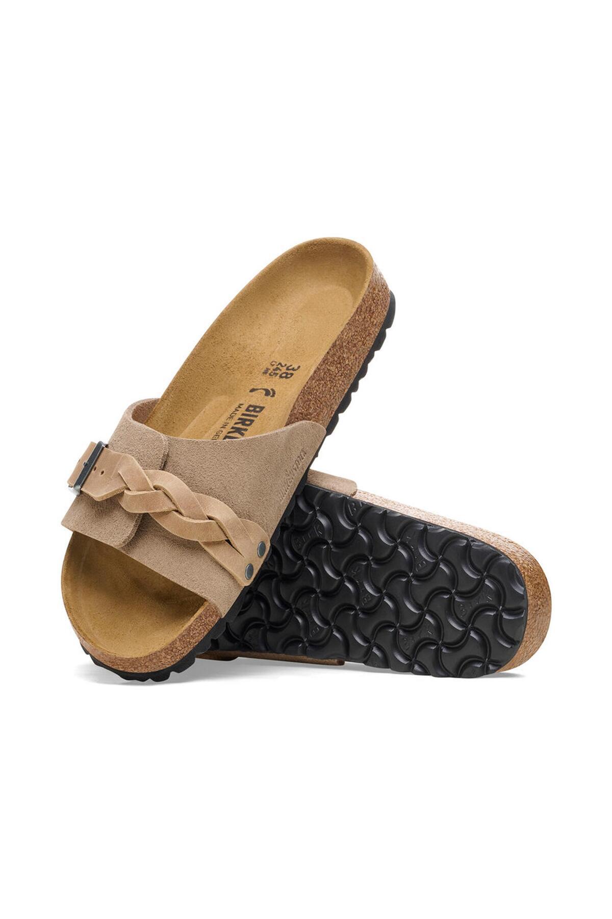 ۱۰۲۶۷۳۰ اویتا بافته شده VL خاکستری مایل به قهوه‌ای بیرکن استاک صندل Birkenstock