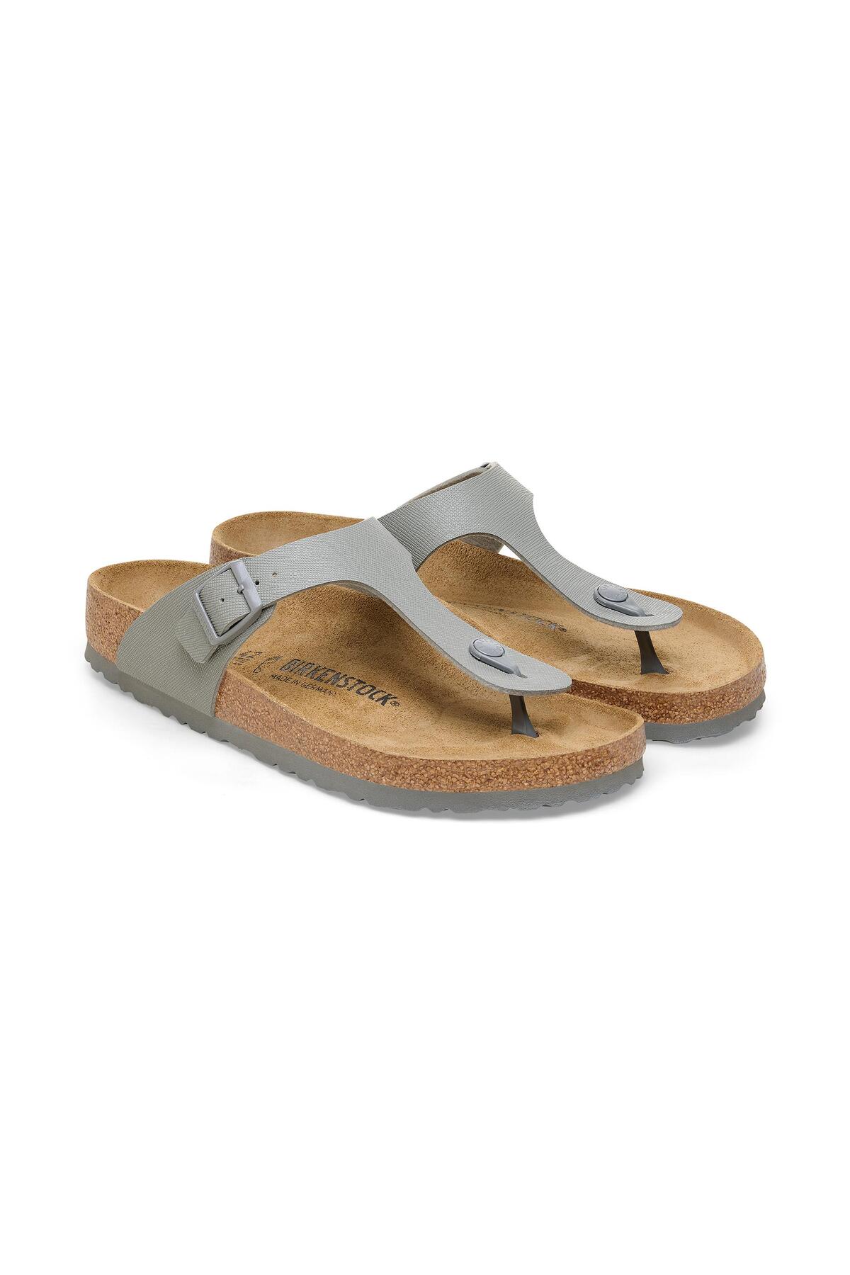 صندل بیرکن استاک مردانه نوبوک خاکستری  راسته      کژوال/روزمره | Birkenstock TYCD30C6A3D6BE4EA0 DE - تصویر 3