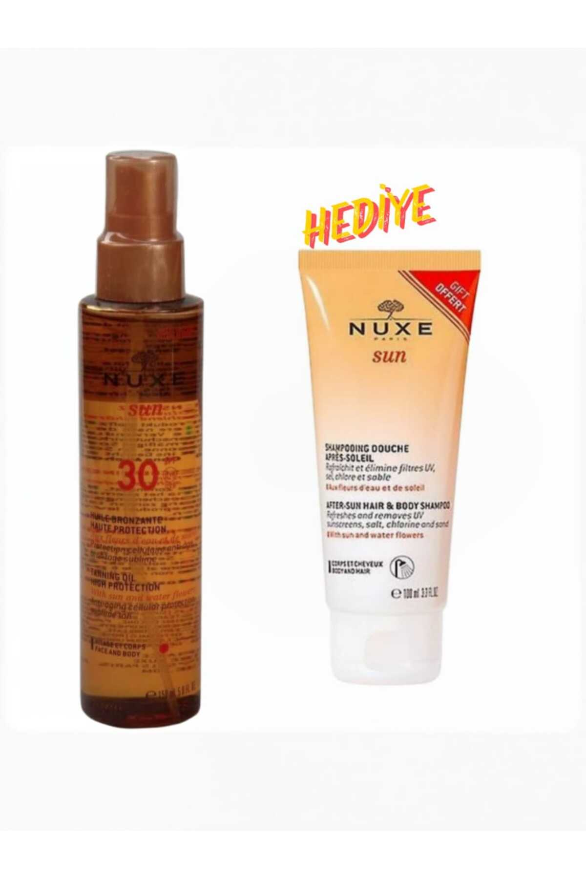 Sun Güneş Sonrası Şampuan 100 ml & Nuxe Huile Bronzante Bronzlaştırıcı Yağ Spf 30 150 ml — TYCRWS9XUN171693163894395 — تصویر 2 از 2