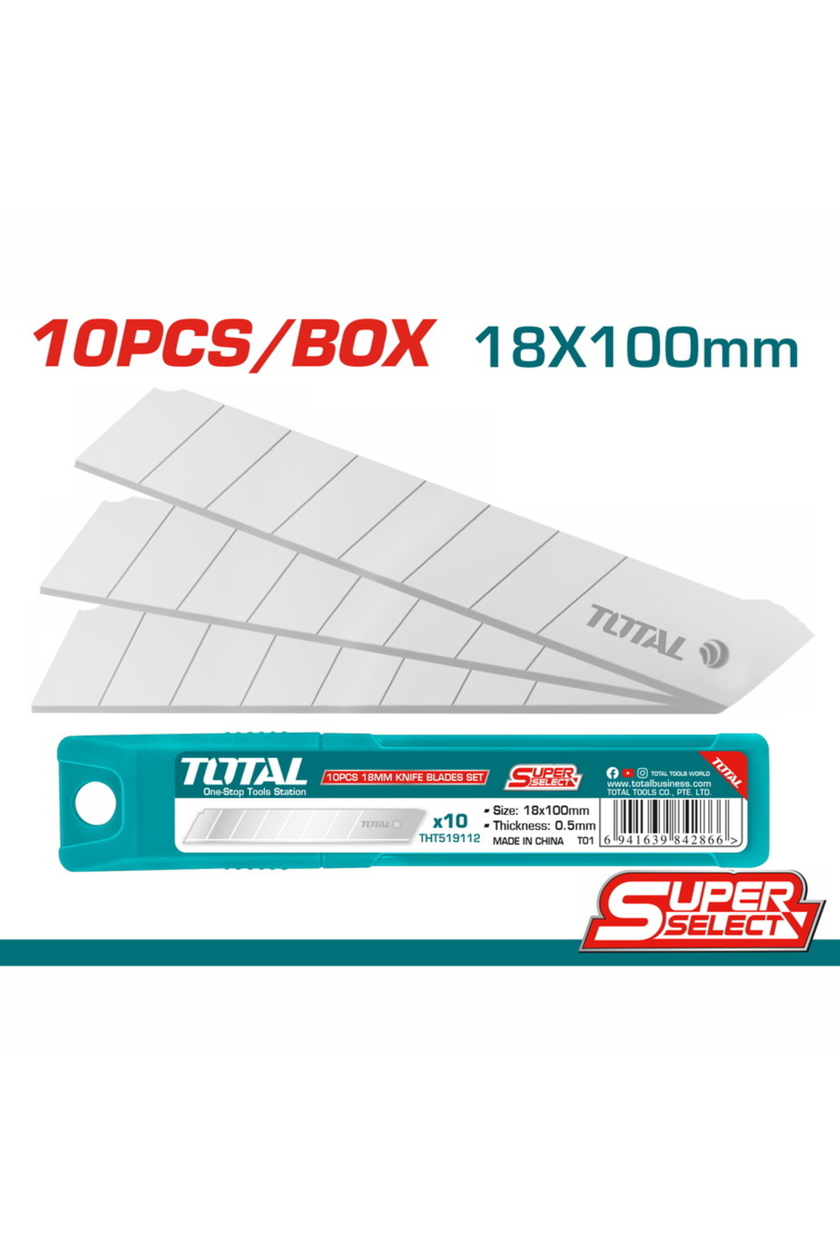 TOTAL Büyük Maket Bıçağı Ucu Yedeği 10'Lu NMS HIRDAVAT