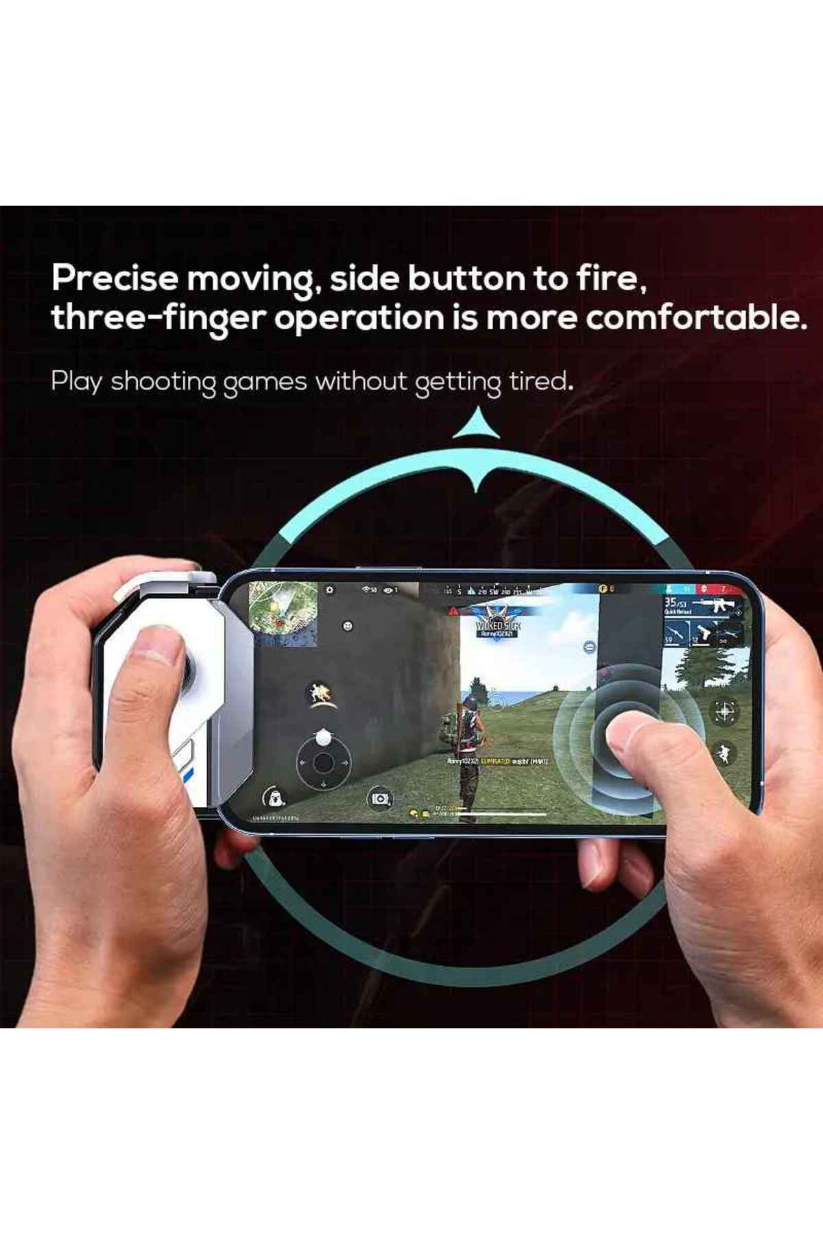 Byrist-MB02 PUBG Mobile - Android/Apple Compatible, Wireless HID MFI Joystick, Macro Feature and No Delay 4