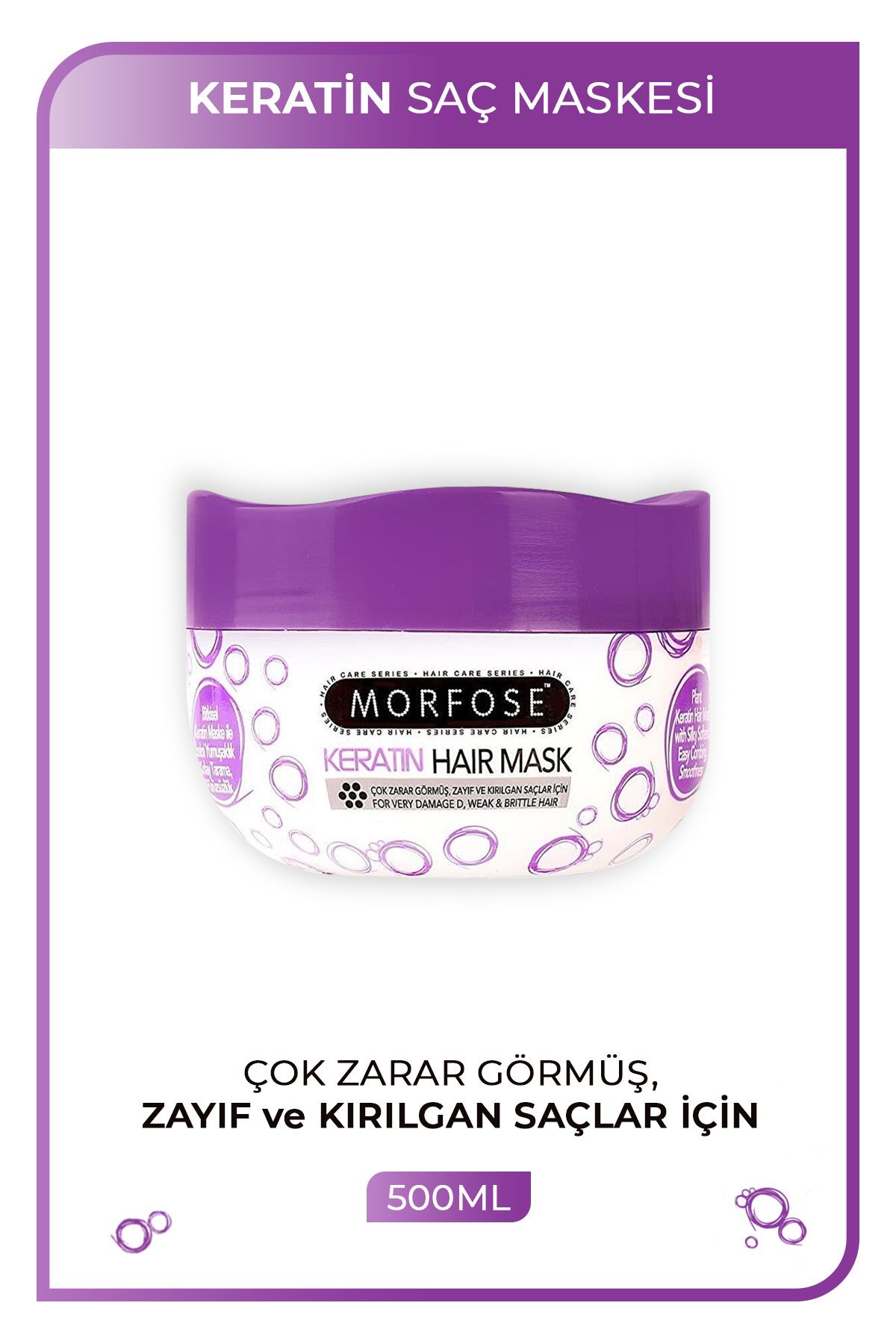ماسک مو مردانه کراتین 500 میل Morfose