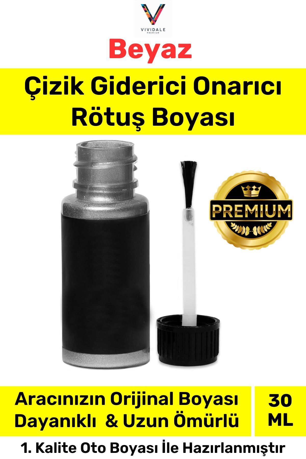 Tasarım Araba Motosiklet Taş İzi Çizik Giderici Kapatıcı Onarıcı Beyaz Rötüş Boyası 20ml