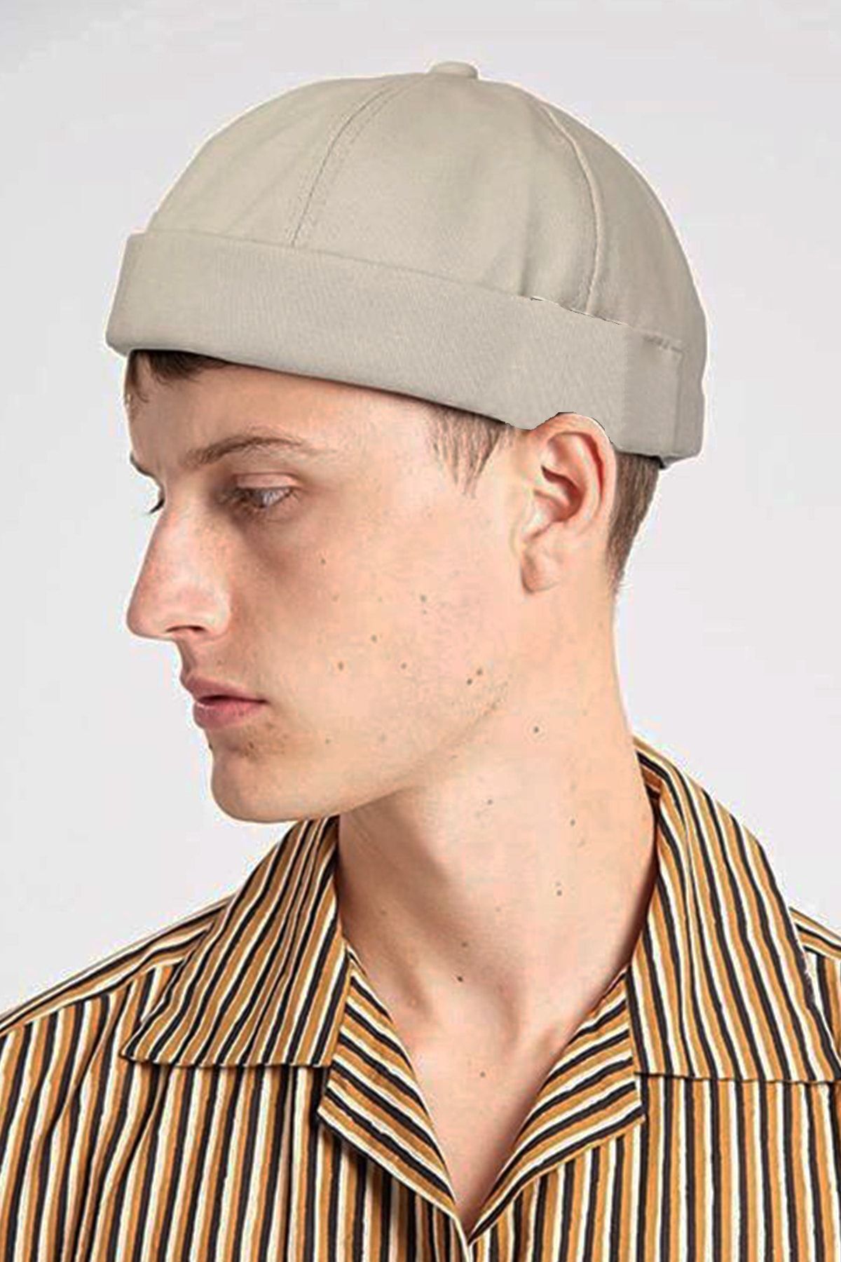 Ritagarcia-Adjustable Black-beige Retro Skullcap Summer Set of 2 2