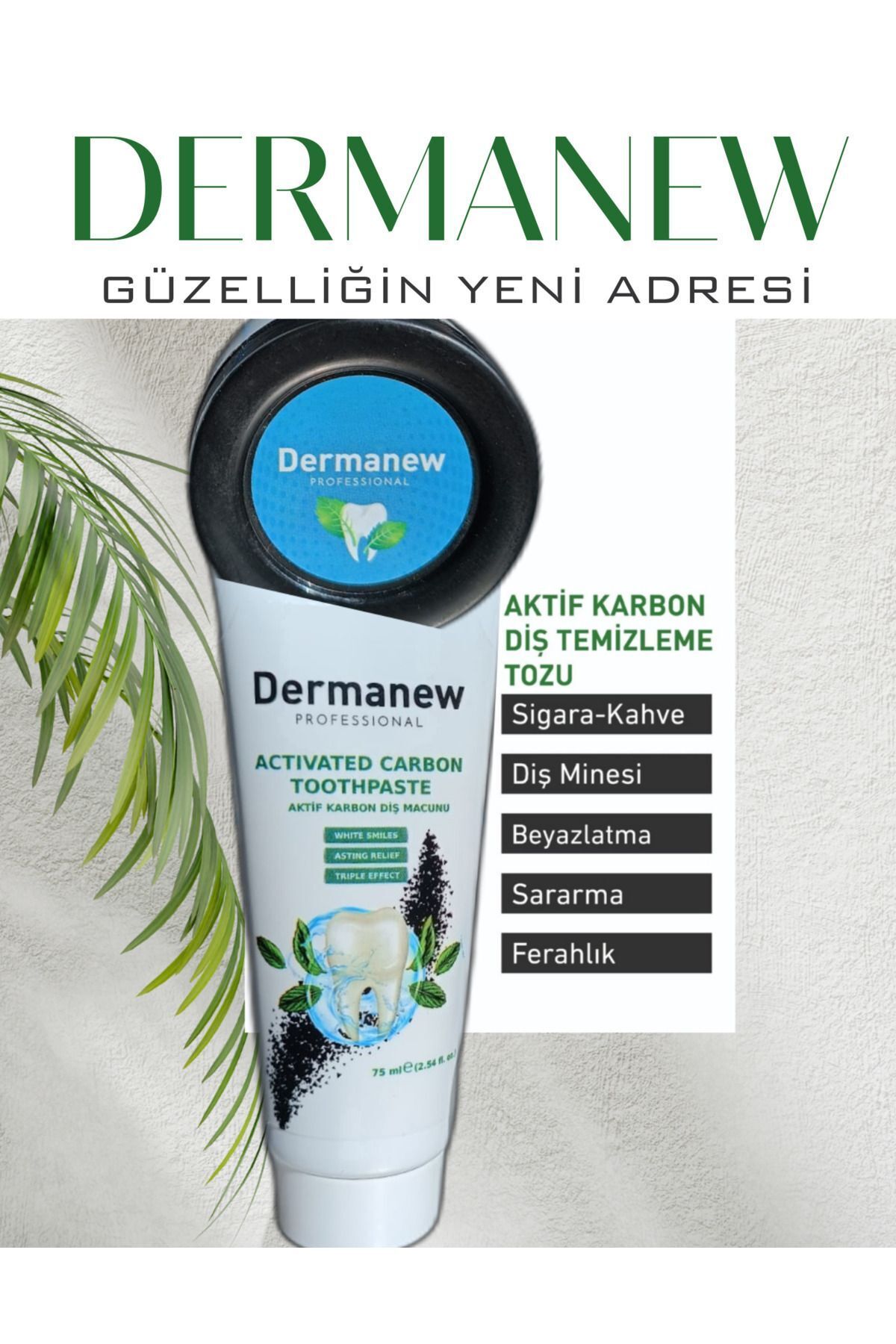 محصولات سفیدکننده دندان خمیر کربن تمیز کننده SET dermanew hair