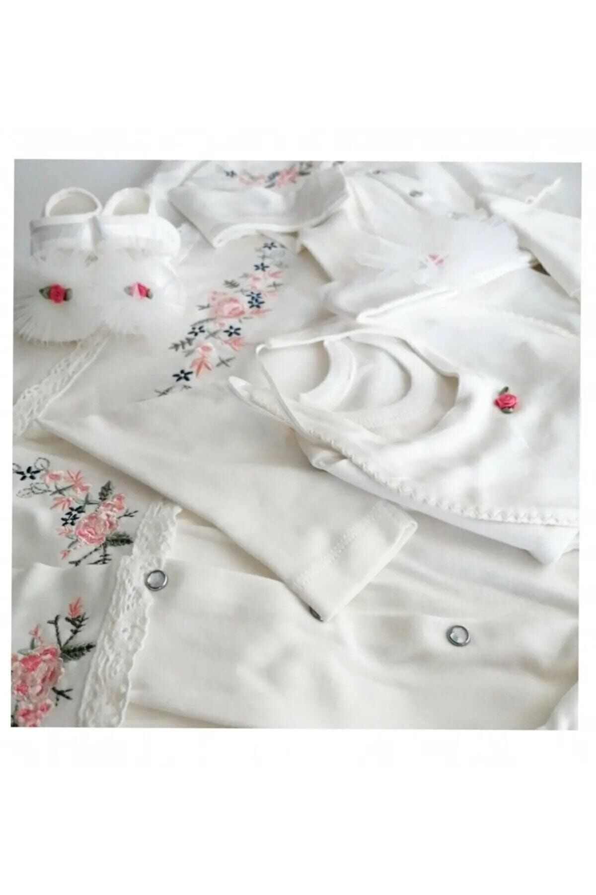 ست نوزادی دخترانه سفید Eda Baby | Z1443 اورجینال - تصویر 2