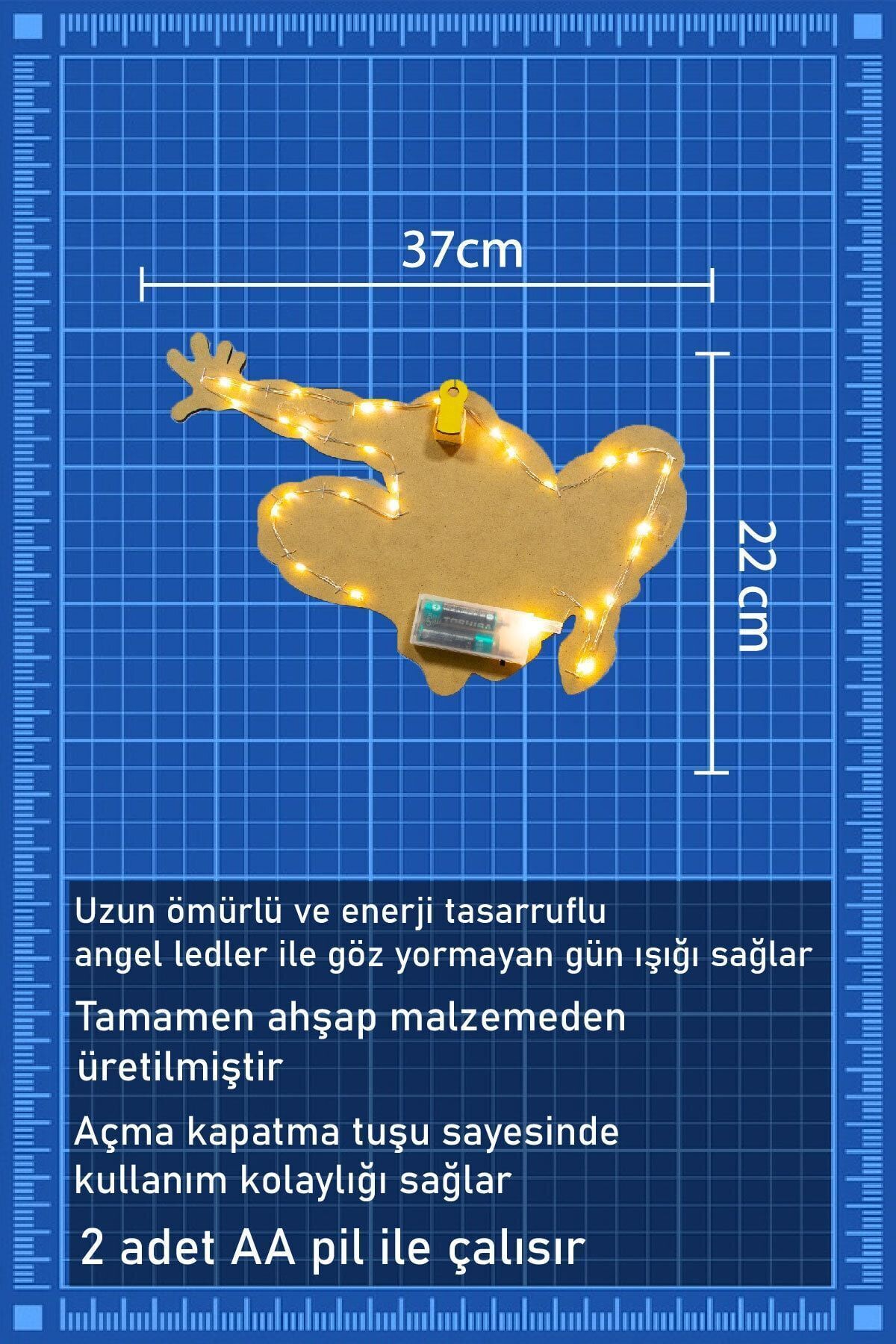 wood 14 dizayn Desenli Led Aydınlatmalı Ahşap Gece Lambası, Çocuk Ve Bebek Odası Dekoru fotoğrafı 6 (önizleme)