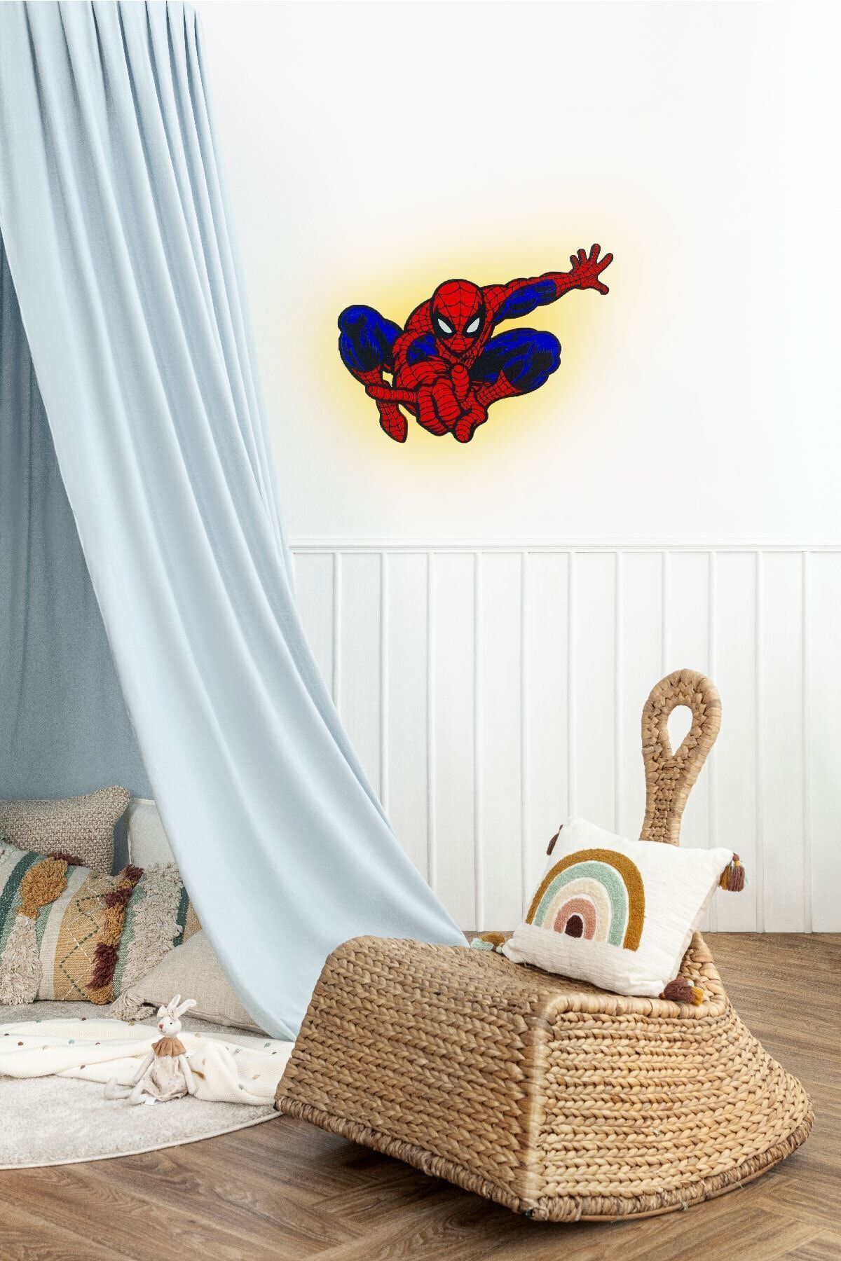 wood 14 dizayn Desenli Led Aydınlatmalı Ahşap Gece Lambası, Çocuk Ve Bebek Odası Dekoru fotoğrafı 4 (önizleme)
