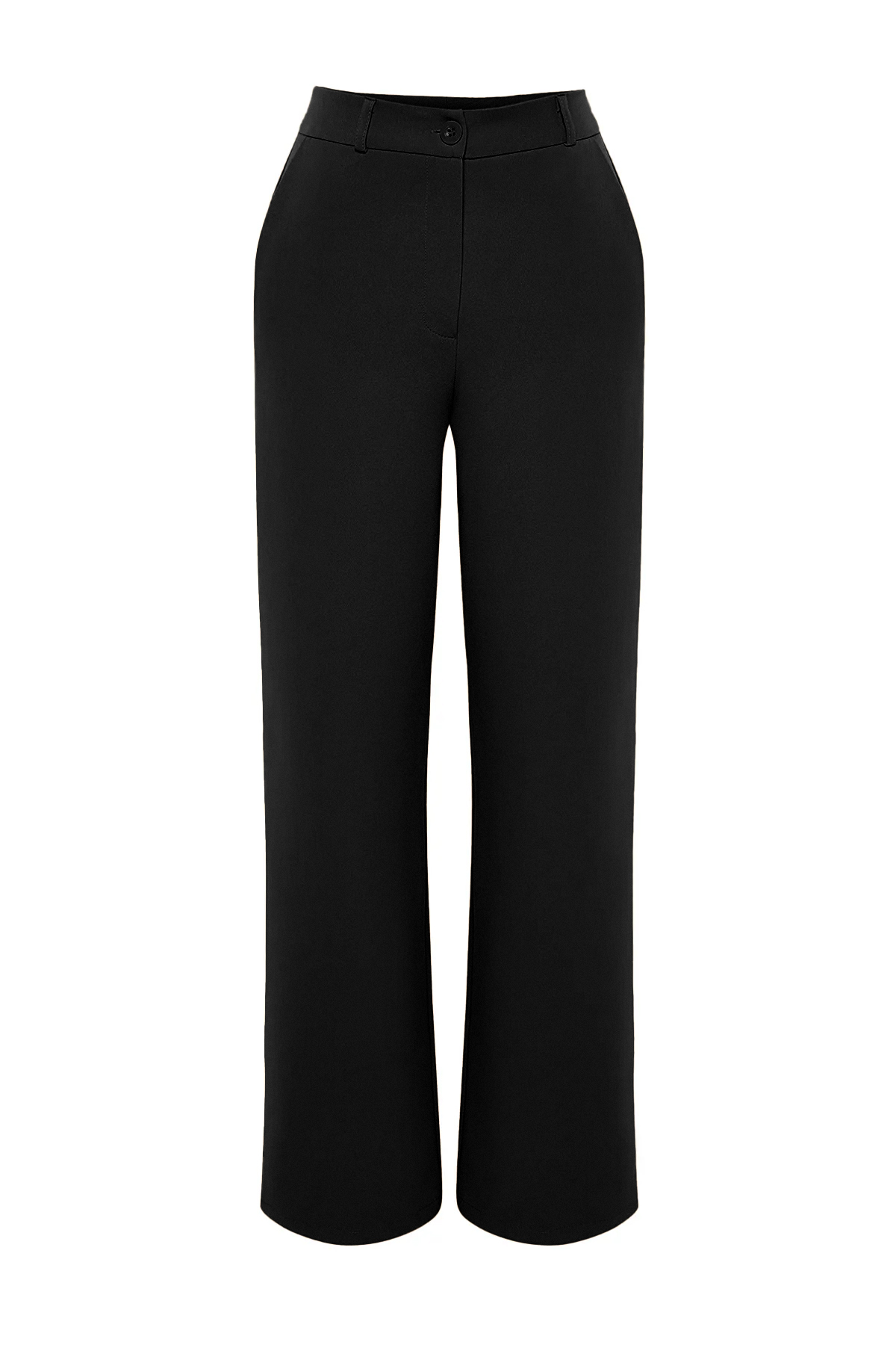 Trendyolmilla  Siyah Wide Leg/Geniş Paça Bootcut Dokuma Kumaş Pantolon TWOAW21PL0332 - Görsel 5