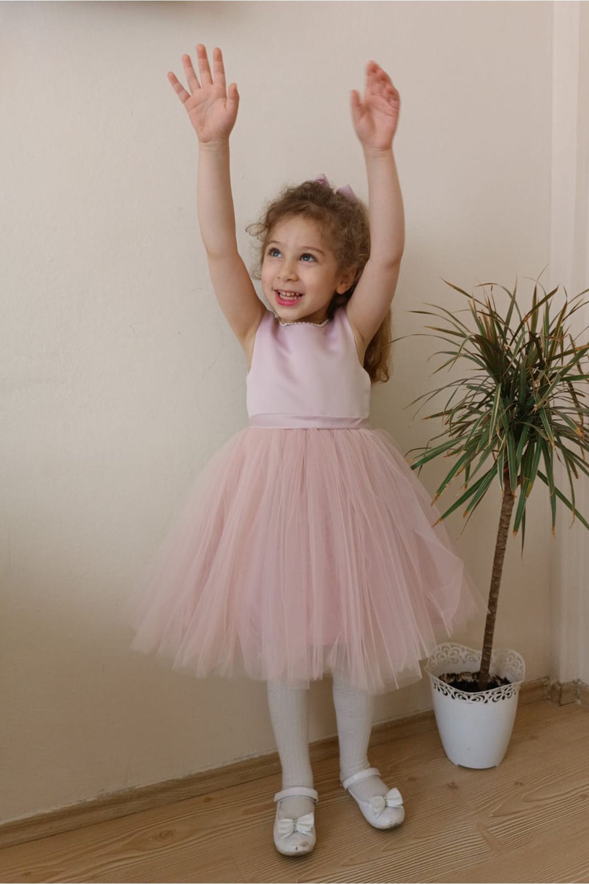 girls evening dress birthday special dress pearl