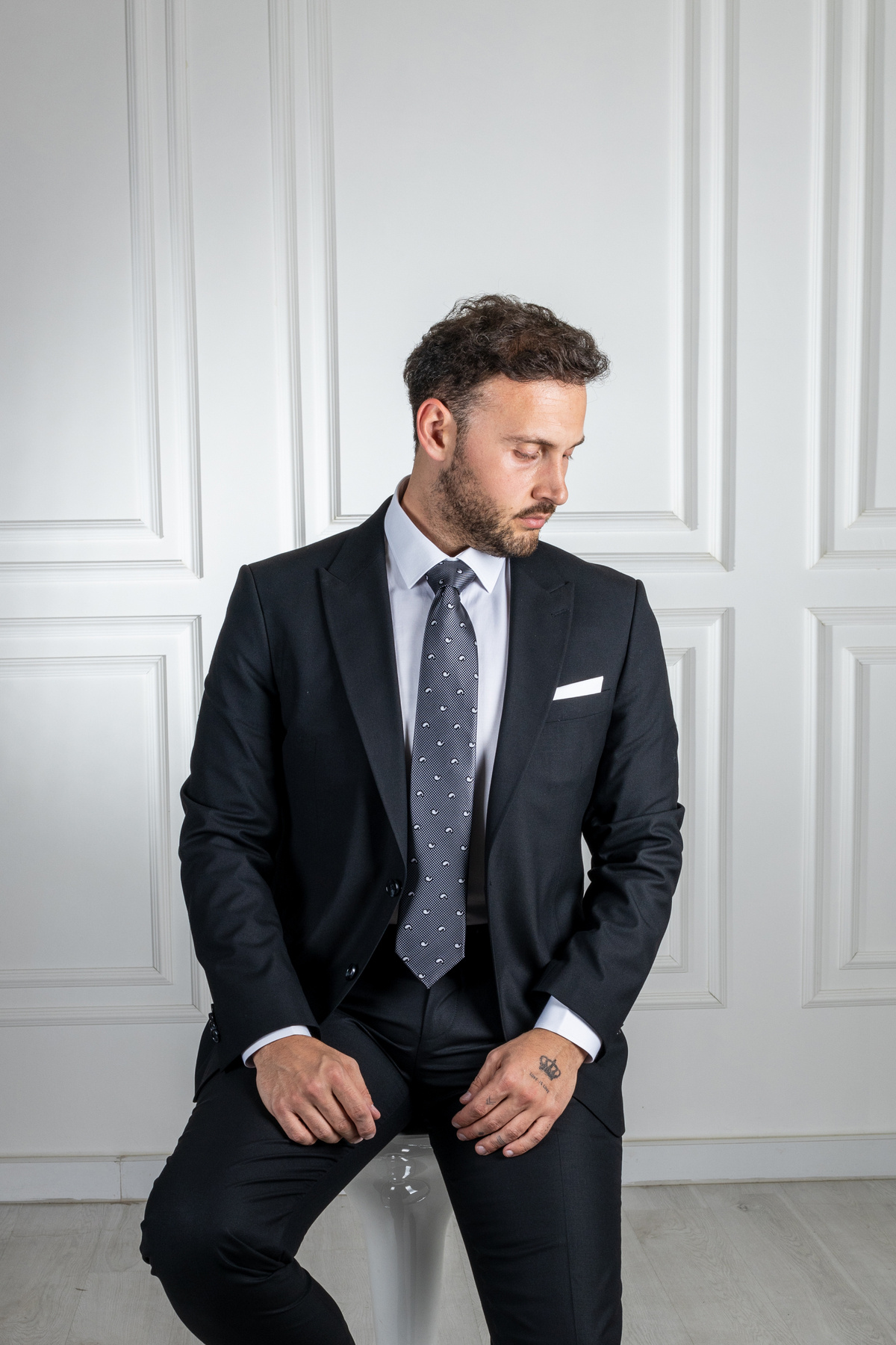 کت و شلوار مردانه مشکی سارارSarar | 131884611 اورجینال - تصویر 8