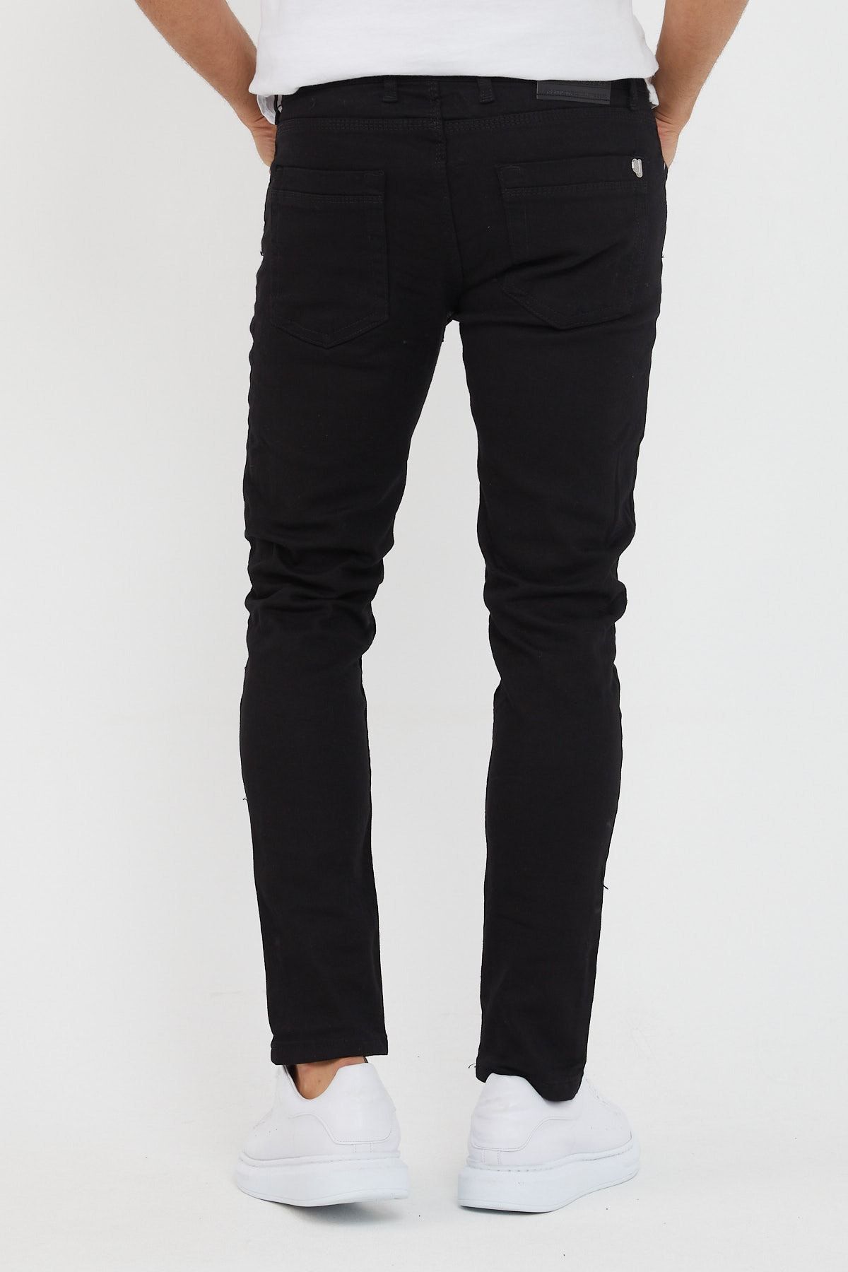 Y&G jeans  Erkek Siyah Renk Slim Fit Kot Pantolon - Görsel 3