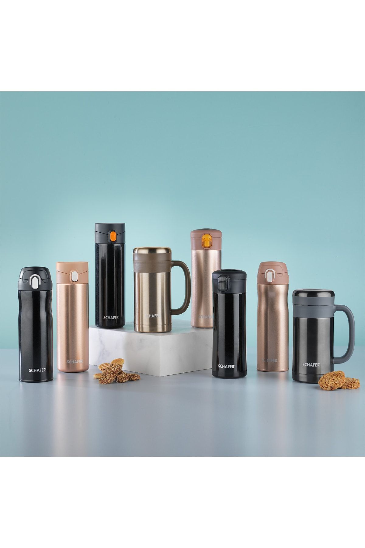 فلاسک طلایی Iron Man Cup Thermos 450 میل. Schafer