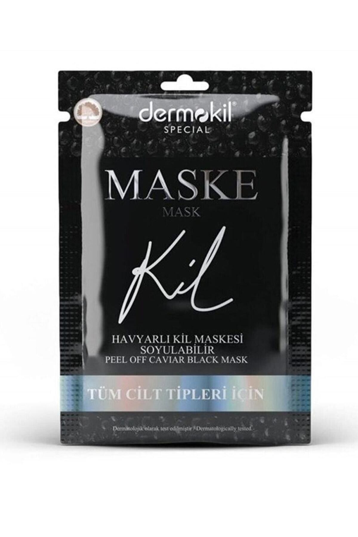 Dermokil-Special Peelable Black Clay Mask with Caviar 15 Ml (For All Skin Types) 2