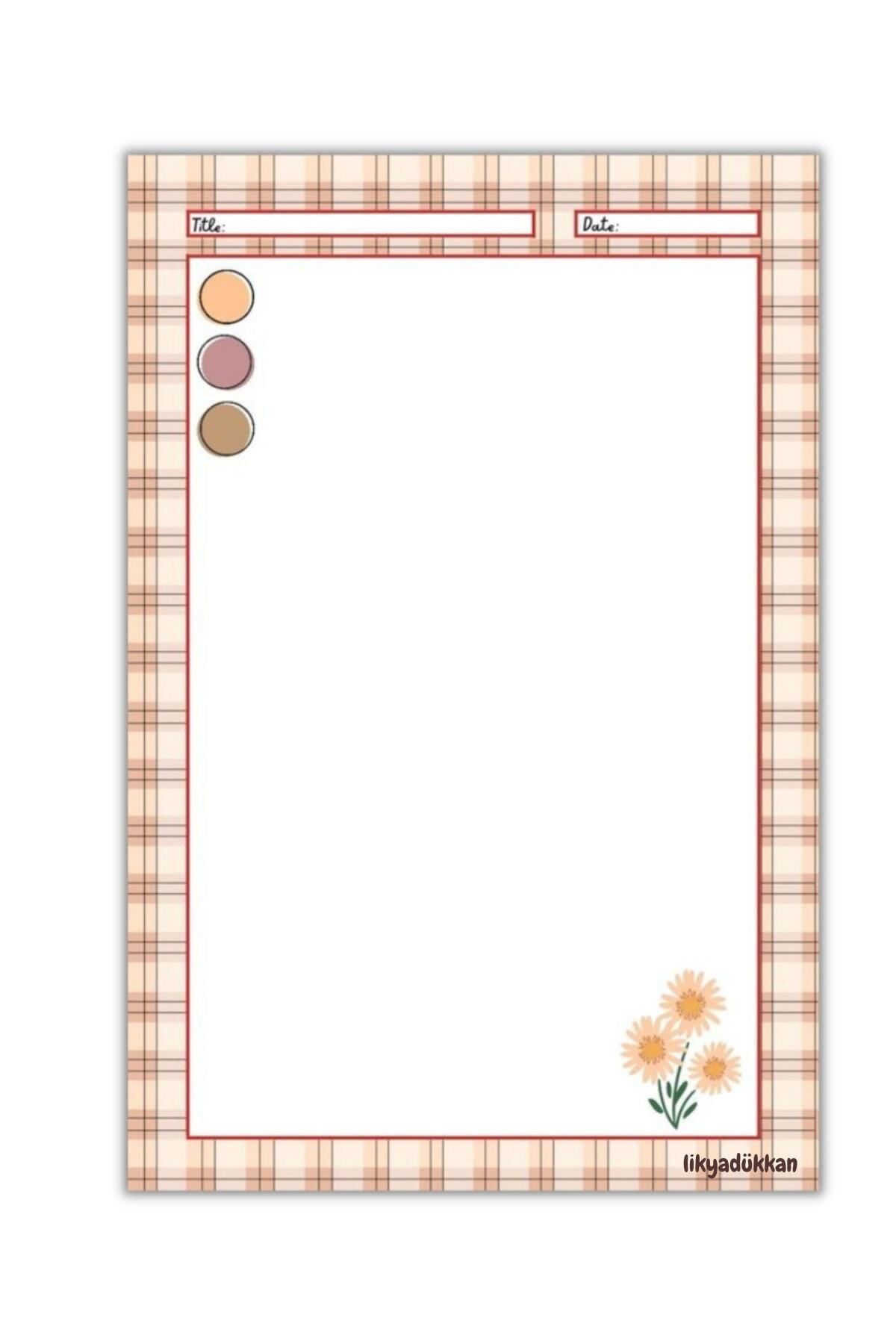 LikyaDükkan Bloc De Note Memopad Pull Tear Dimensiune A5 50 De Coli - One Size
