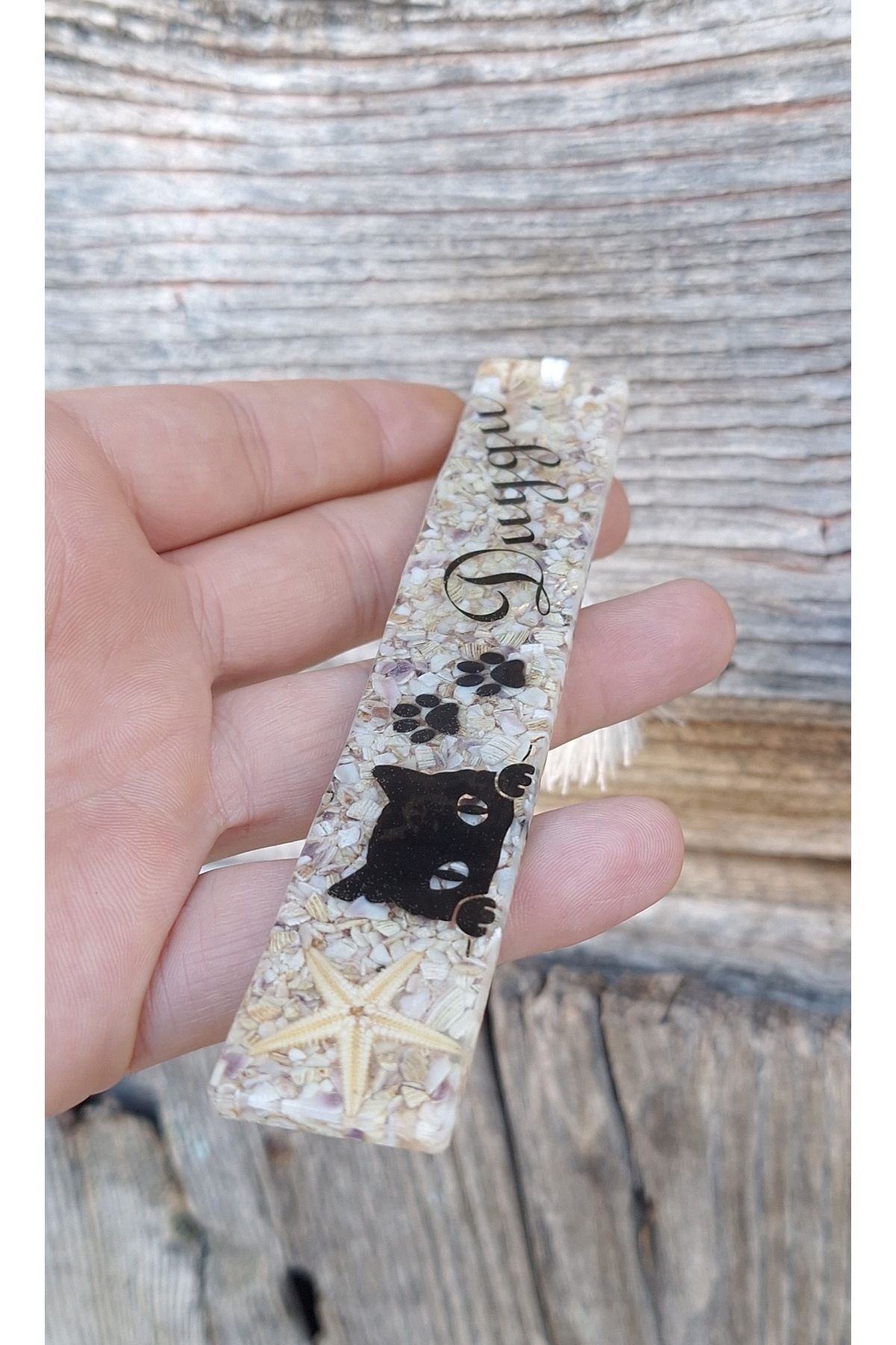 KUZEY WORKSHOP-NAMED EPOXY BOOK SPLITTER FROM SEA SHELLS 3