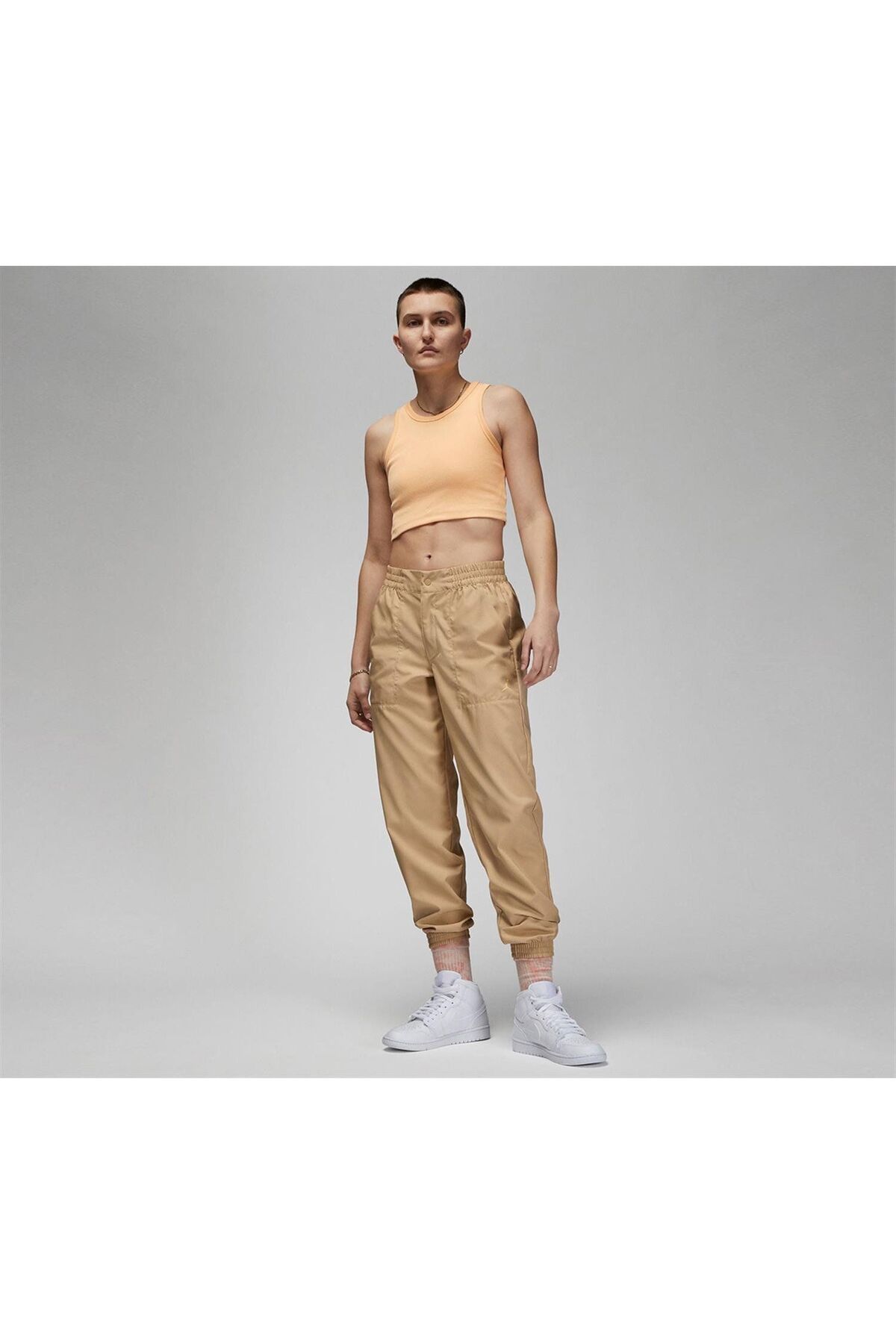 Nike-Jordan Tank Core - Yellow Crop Women's Tank Top 3
