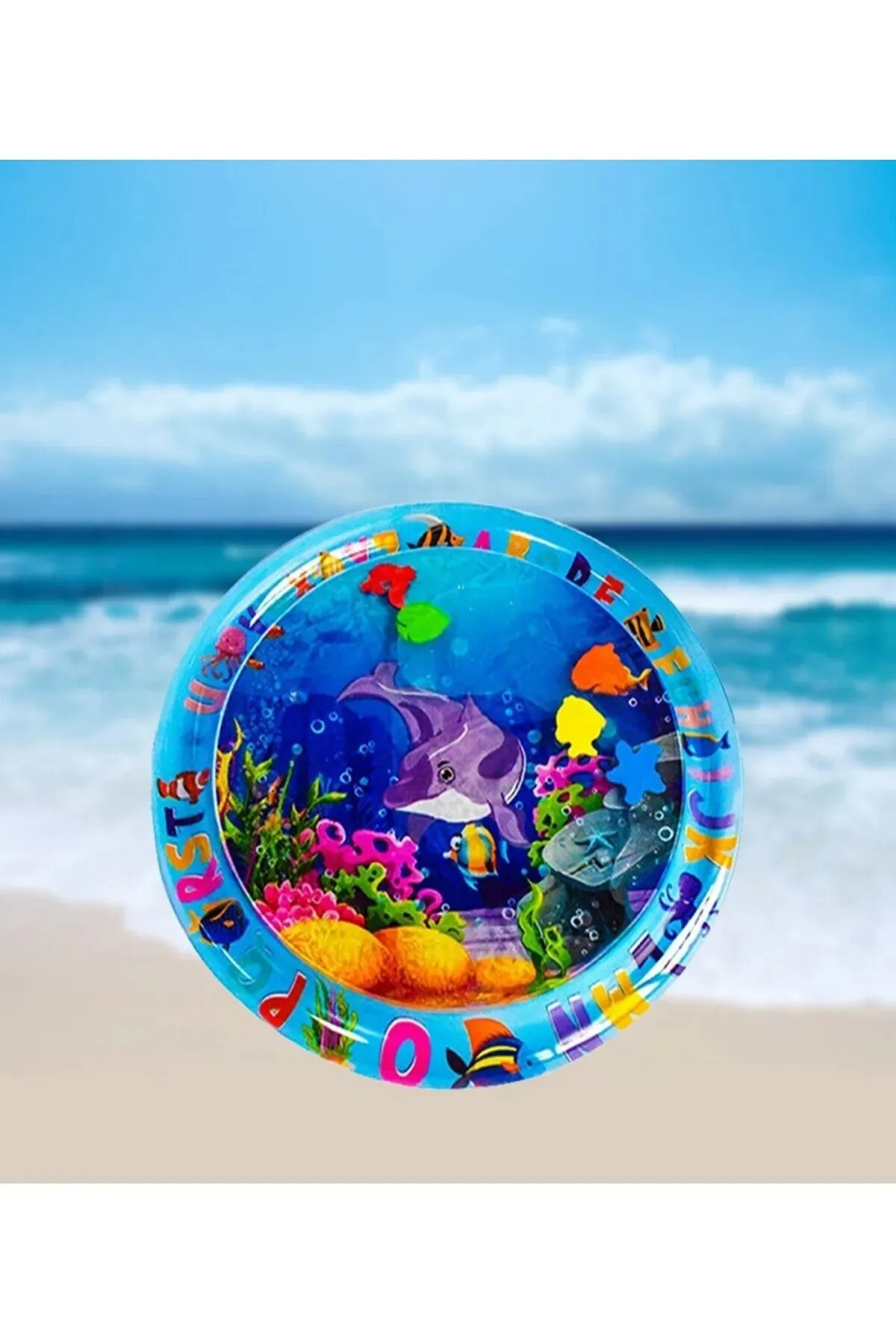 Yellowtech Oval Bebek Oyuncak Hediye Aktivite Oyun Mat Şişme Duyusal Oyun Su Matı 60cm fotoğrafı 2 (önizleme)