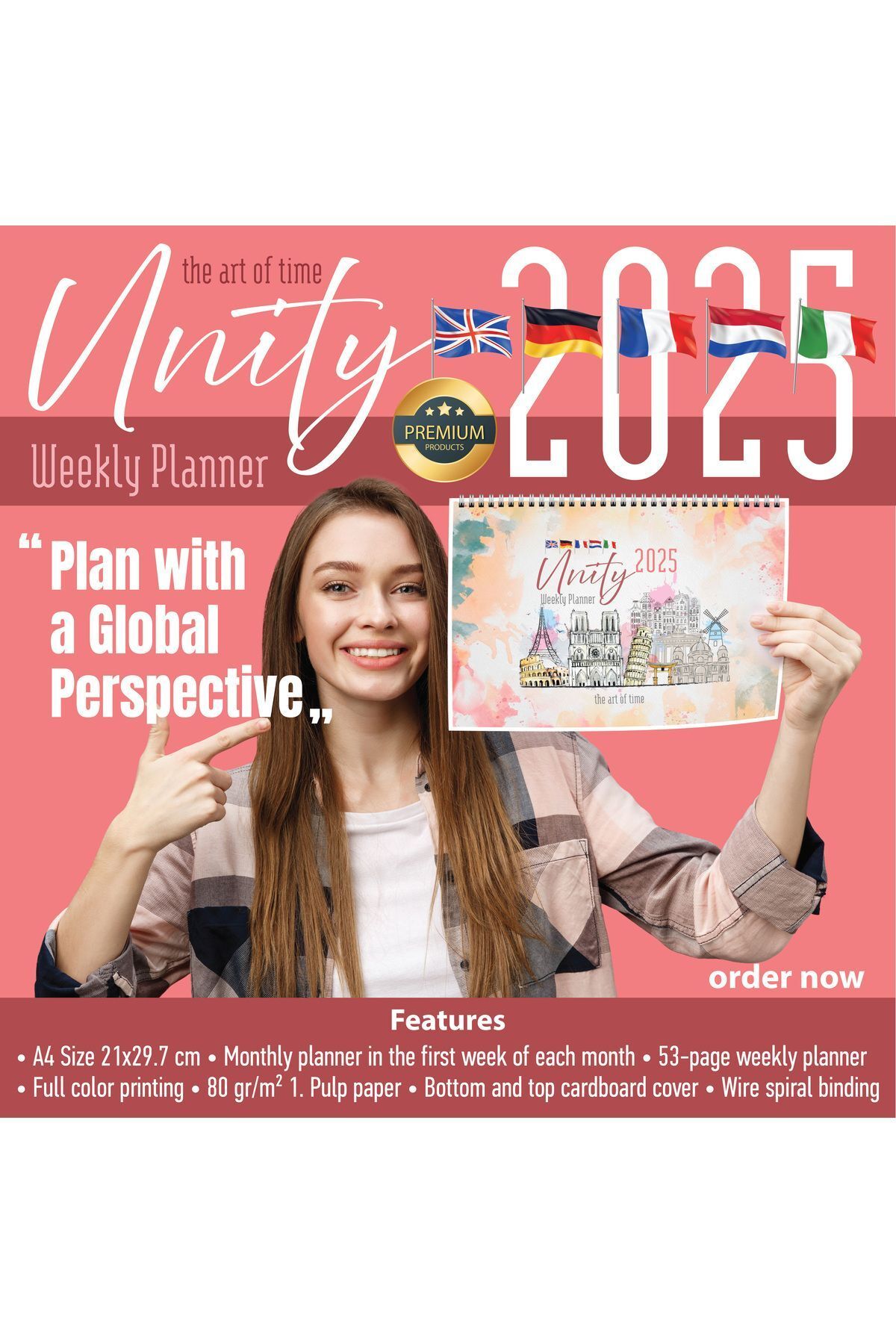 Express 2025 Calendar A4 Size Monthly and 53 Week Planner Unity Weekly Planner Fiyatı, Yorumları