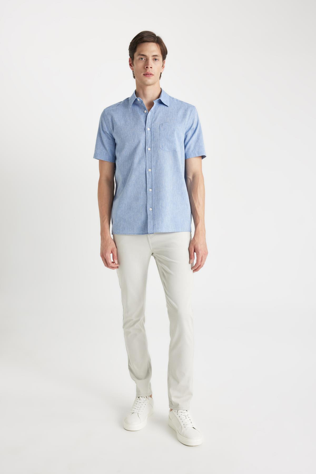 پیراهن مردانه دفاکتو | D4498AX24SM Defacto - Image 2