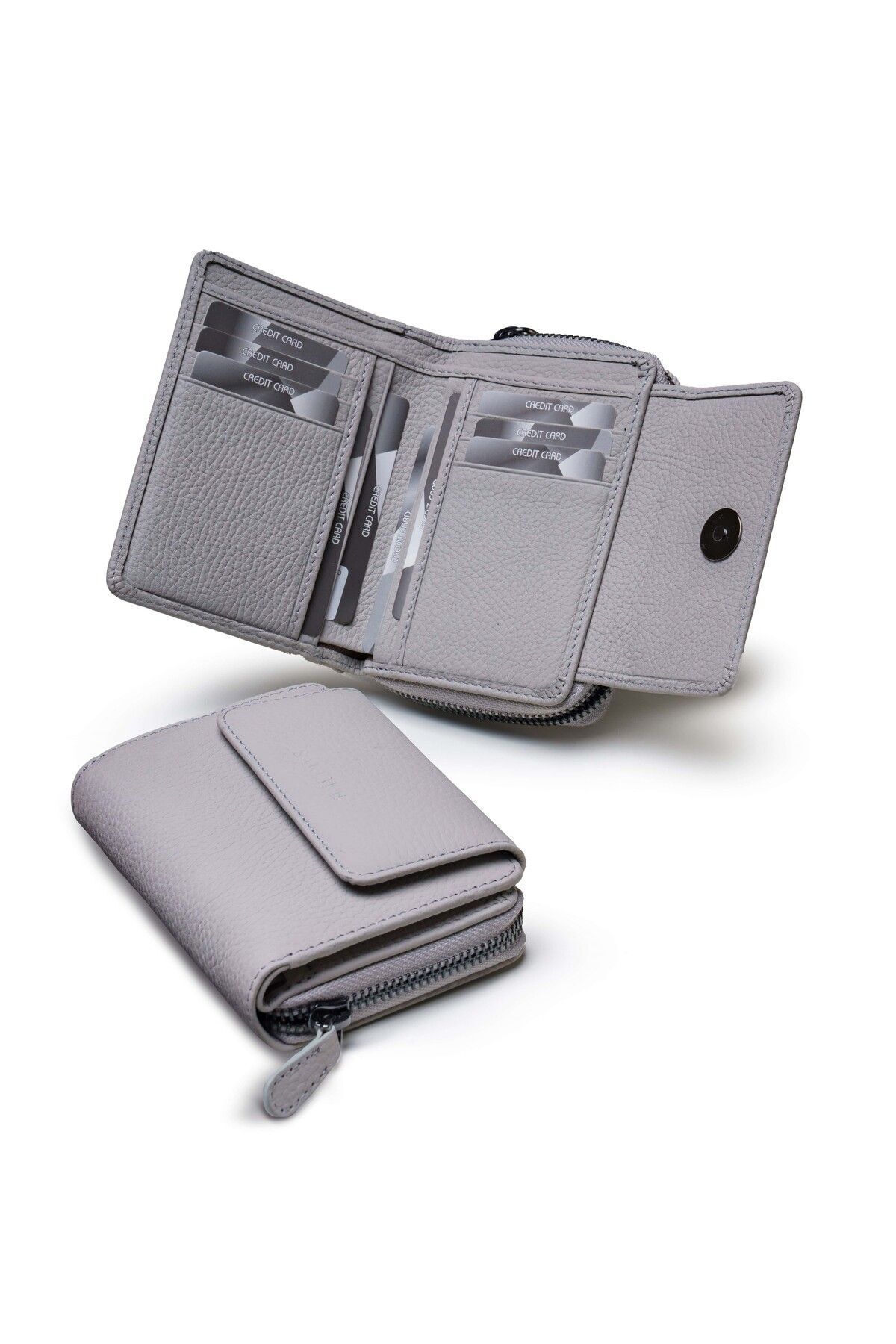 2768 Genuine Leather Women's Wallet - Gray