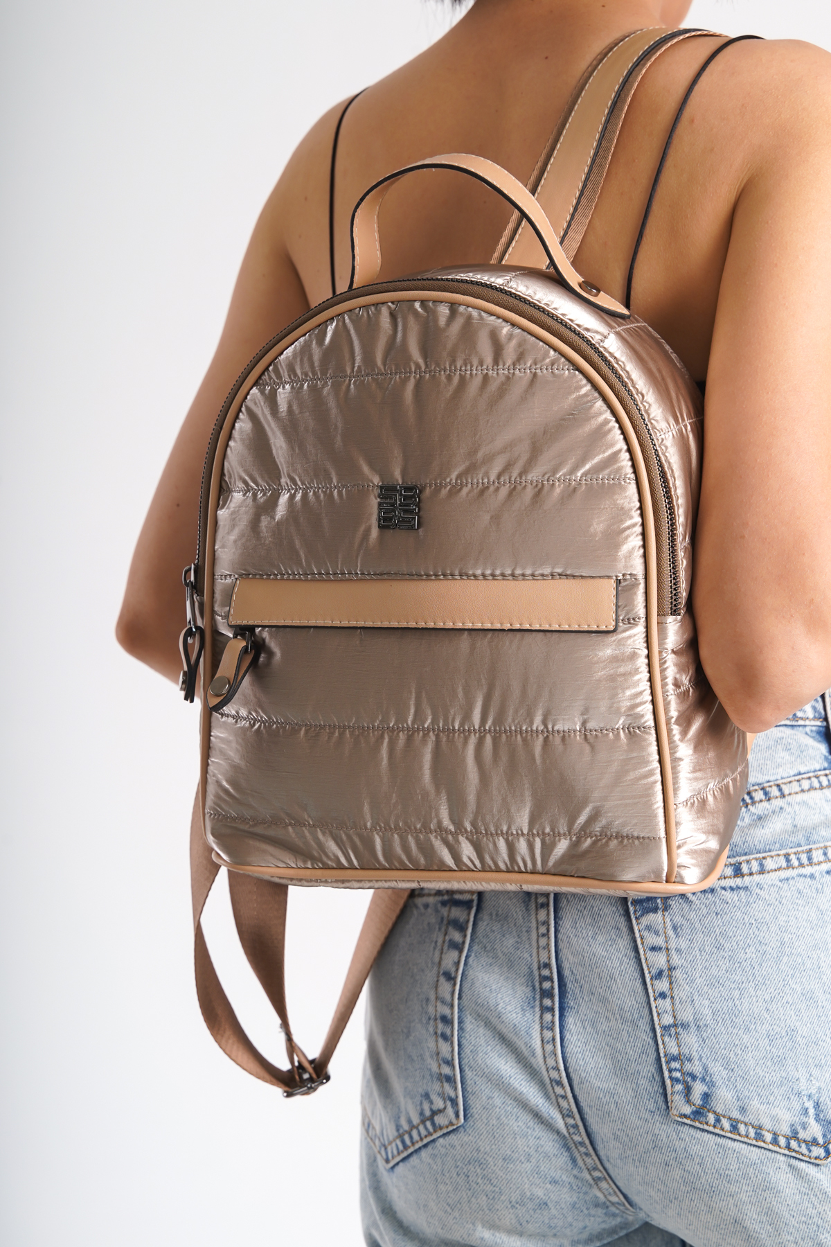 Women's Special Design Double Compartment Backpack with Parachute Fabric