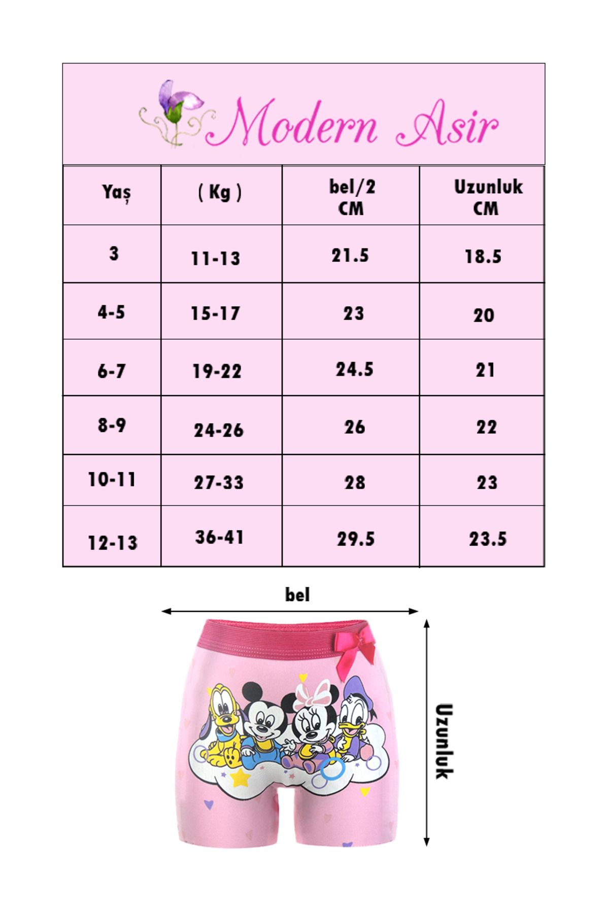 MODERN ASIR-Girls' Underwear Cotton Stretchy Lycra Lol Baby Surprise Print 3-Piece Boxer Briefs 2
