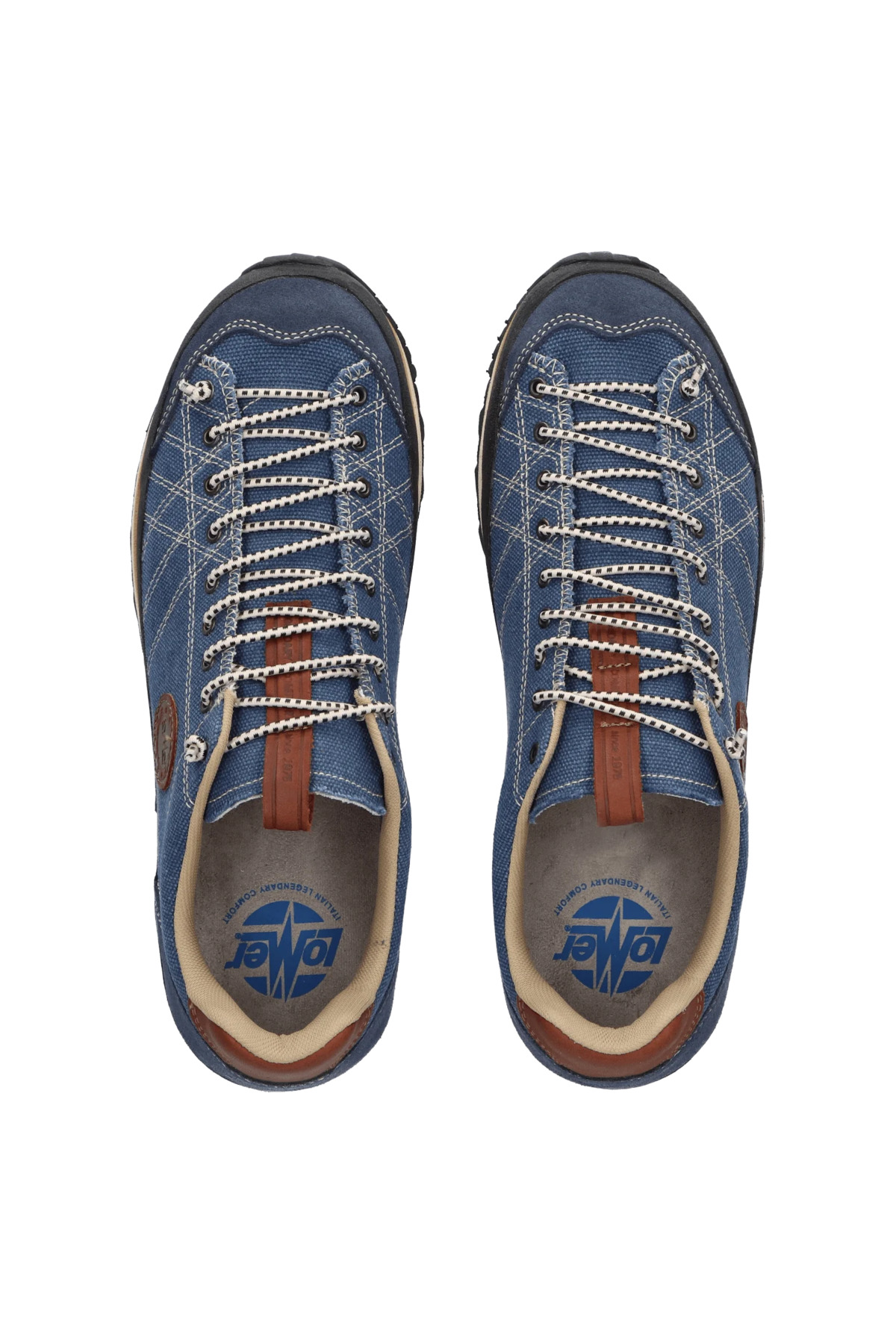 Italy Bio Naturale Canvas Vibram Full Çarşaklı Erkek Ayakkabı Flag Mavi 6