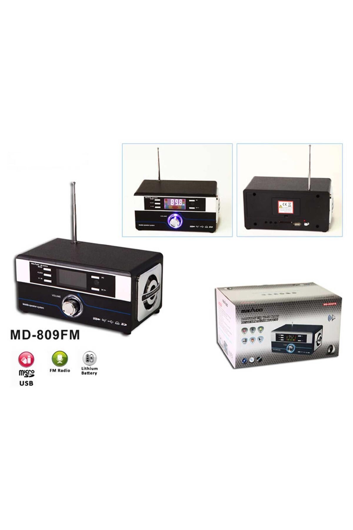 MD-809FM Siyah  LCD Ekran Müzik Kutusu - 1