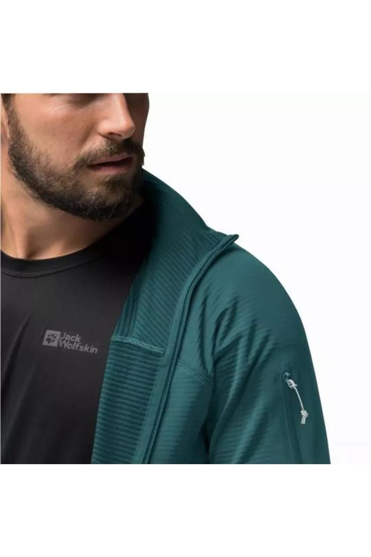 سویشرت مردانه PRELIGHT FZ M زمرد 4299 Jack Wolfskin