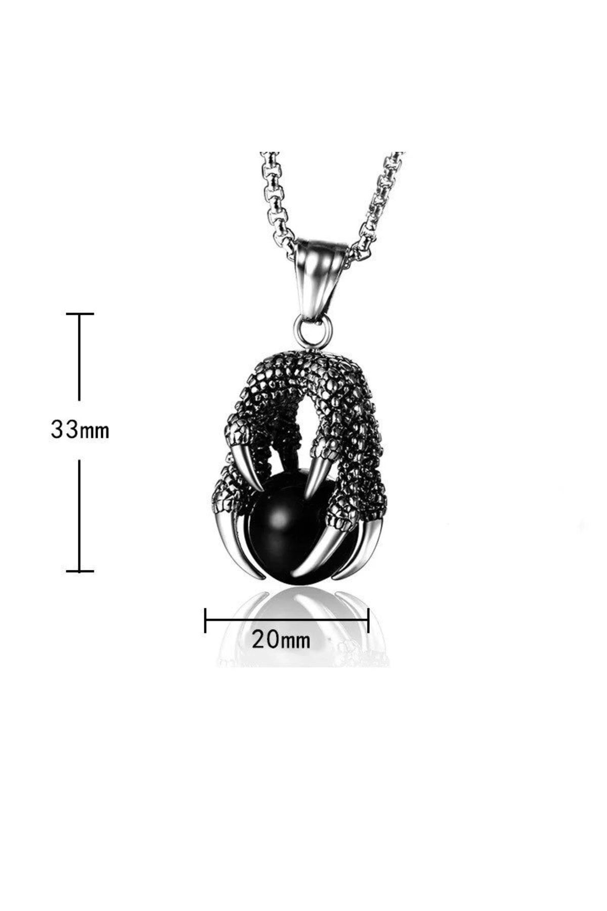 YuChic-Ragnarok Gothic - Dragon Claw Black Moon Necklace 2