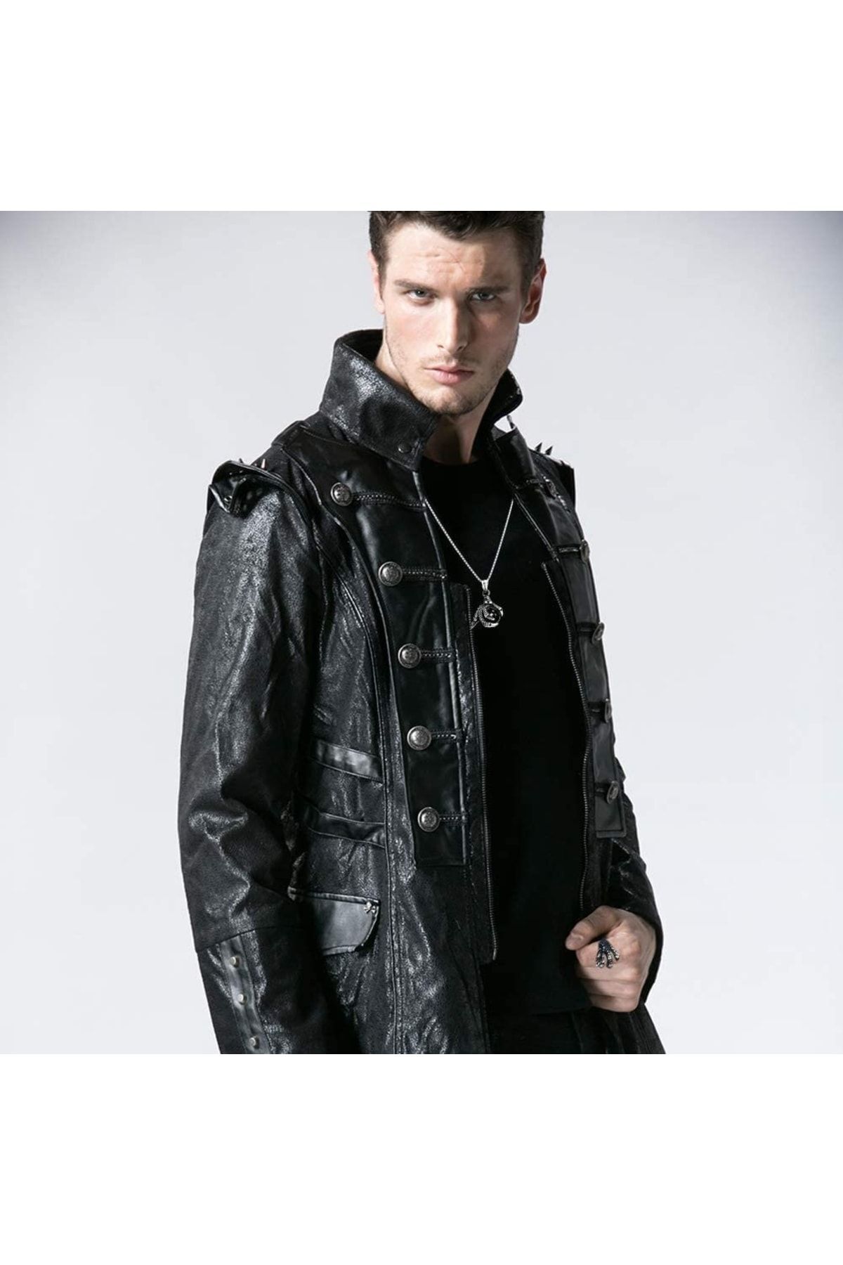YuChic-Ragnarok Gothic - Dragon Claw Black Moon Necklace 7