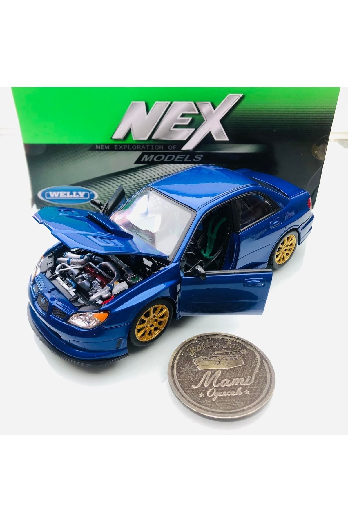 KARSAN Subaru Impreza Wrx Sti Blue 1:24 Scale Welly Brand- Trendyol