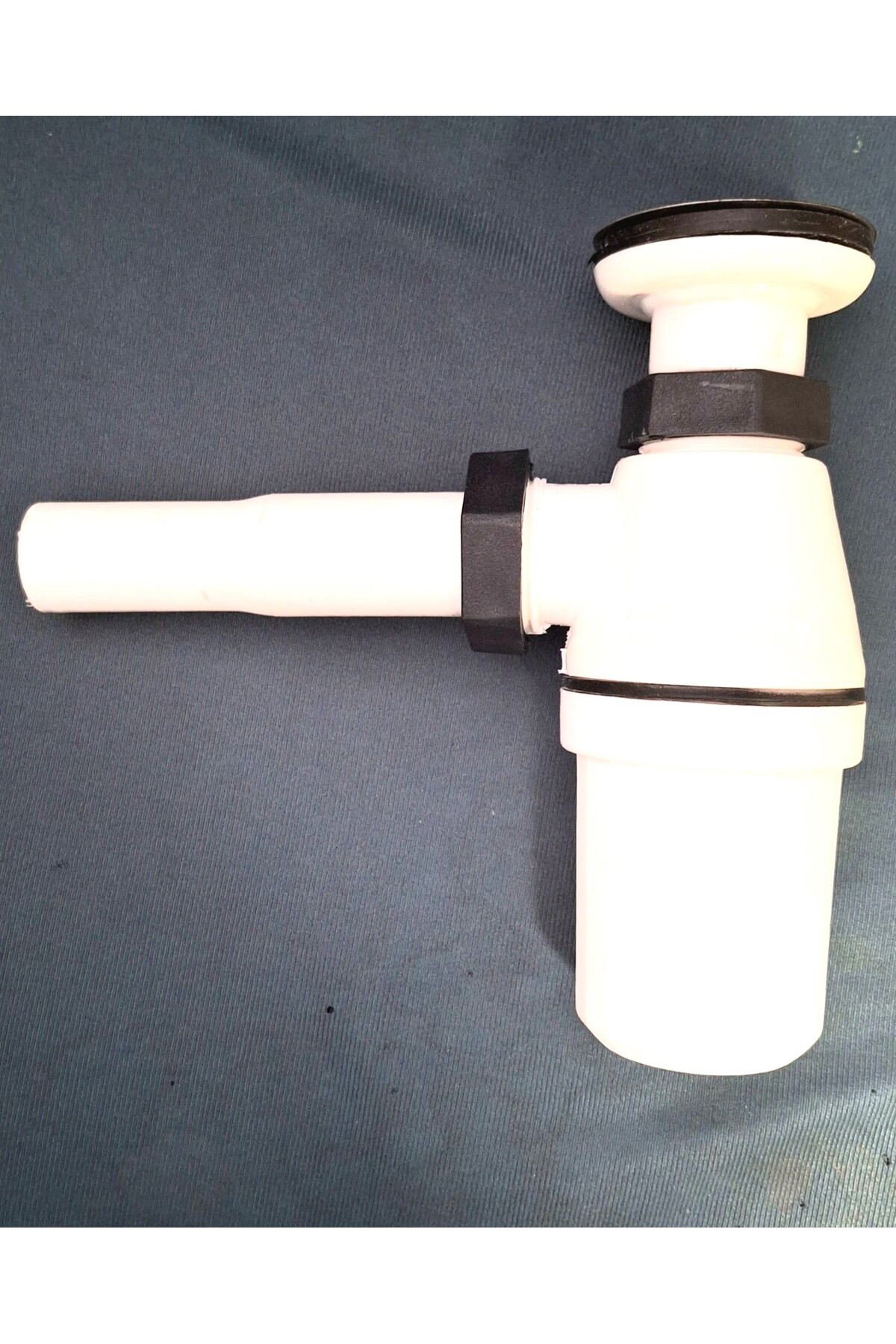 Işıklar Krom Süzgeçli Plastik Evye ve Lavabo Sifonu Beyaz-Standart