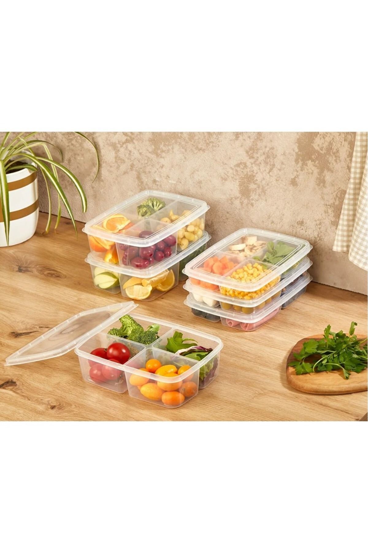 Bayev-Large 4 Compartment 1000ml Storage Kuti for Picniki for Food and Breakfast 3