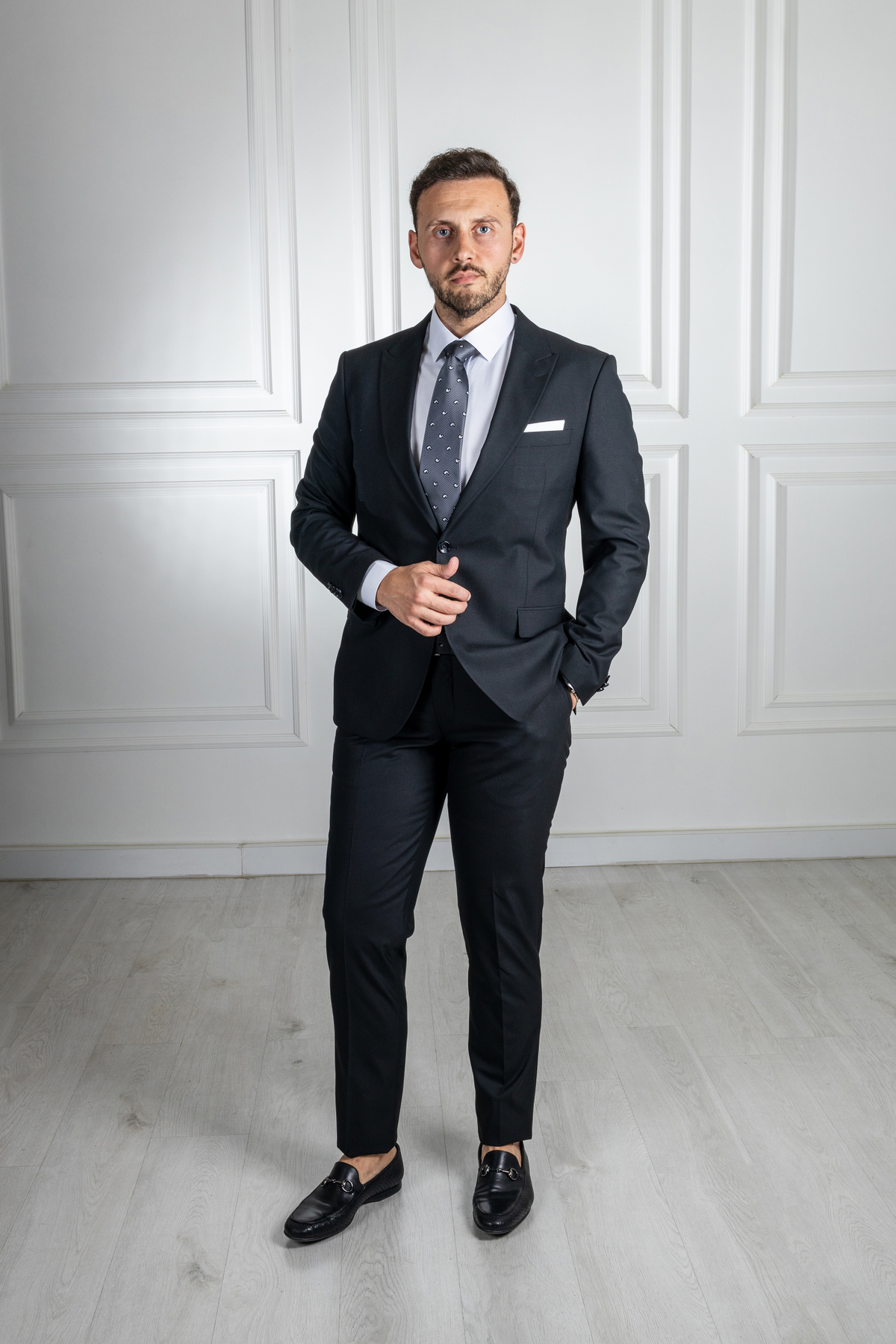 کت و شلوار مردانه مشکی سارارSarar | 131884611 اورجینال - تصویر 3