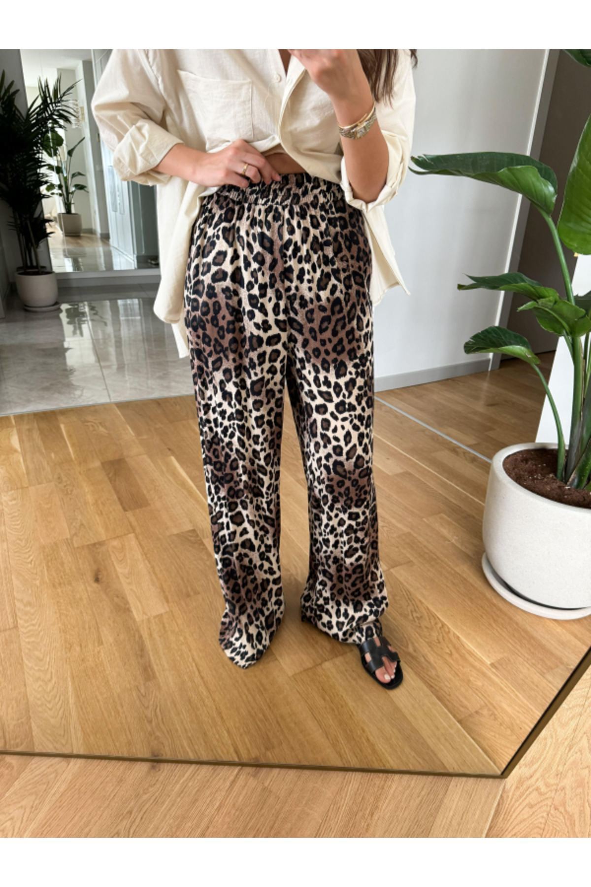 My Blog-Leopard Patterned Elastic Waist Pants 2