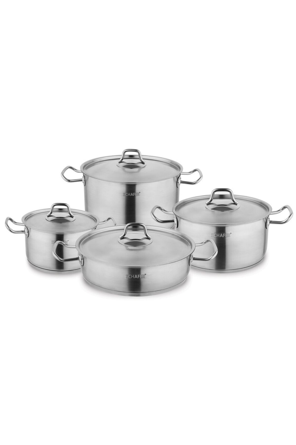 Schafer Flat 8 Parça Çelik Tencere Seti 1s2002-13002-xxx01