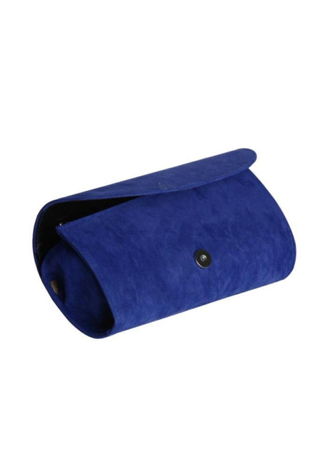 bibags Abiye Portföy Clutch Çanta - Saks Mavi görsel 3