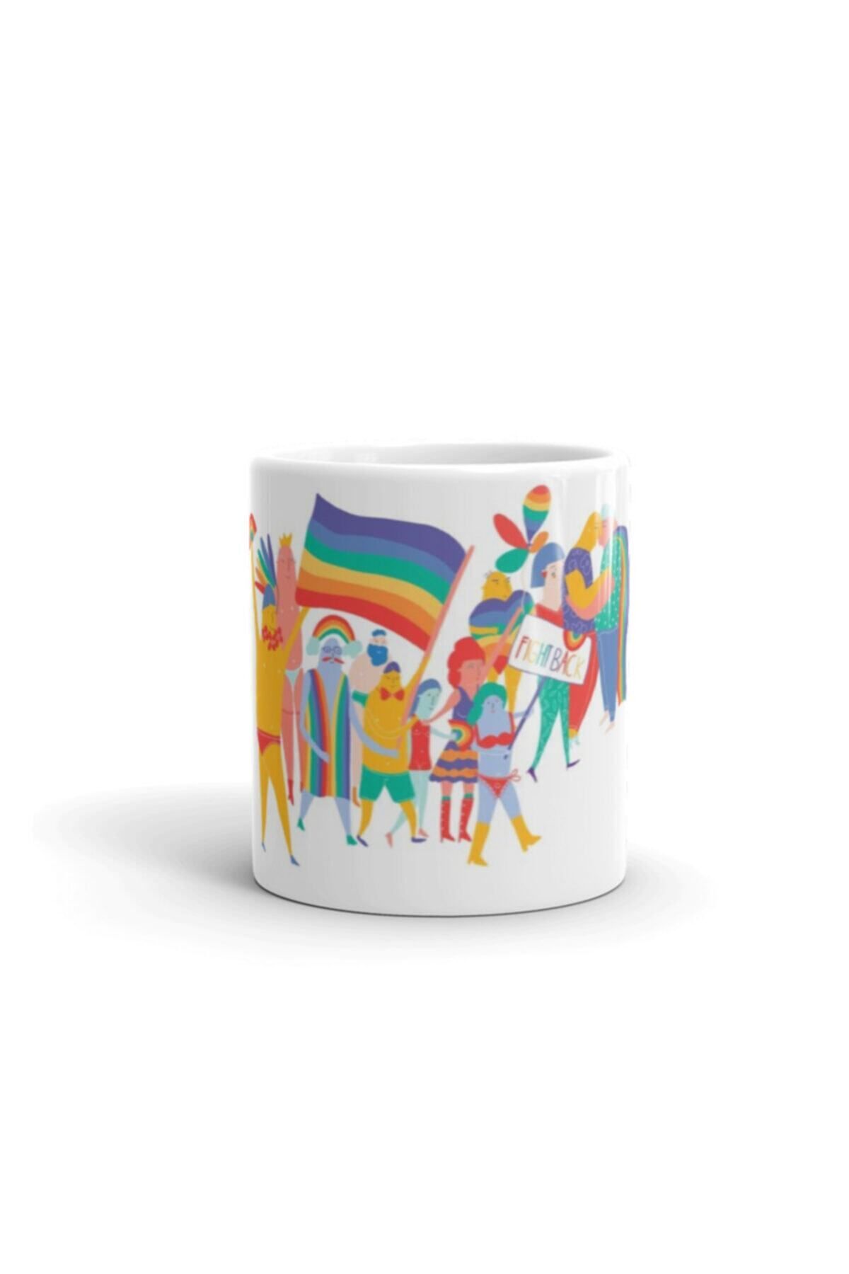 White Love Is Love Pride Rainbow Mug