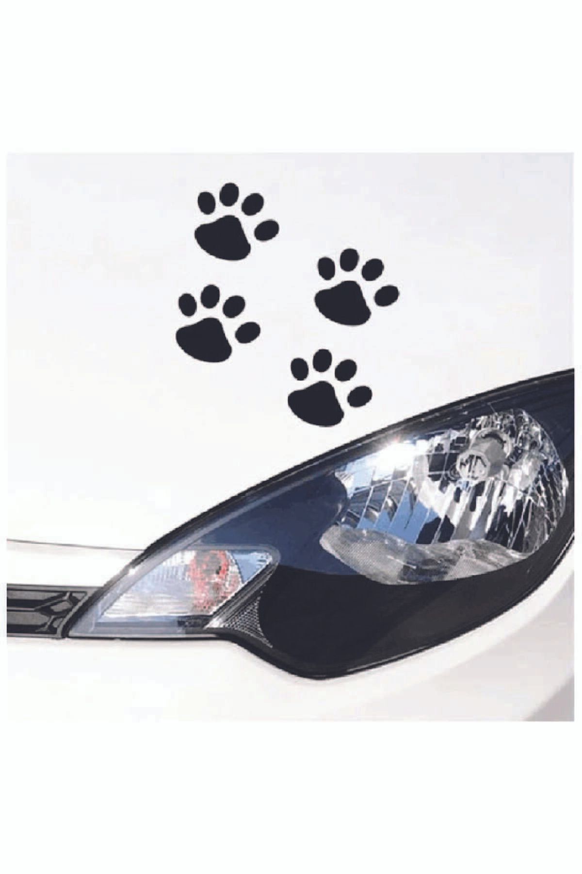 GSticker-Paw Marks 20pcs Auto Sticker Car Glass Cat Dog Paw Marks Wall Sticker Decal Black-White 3