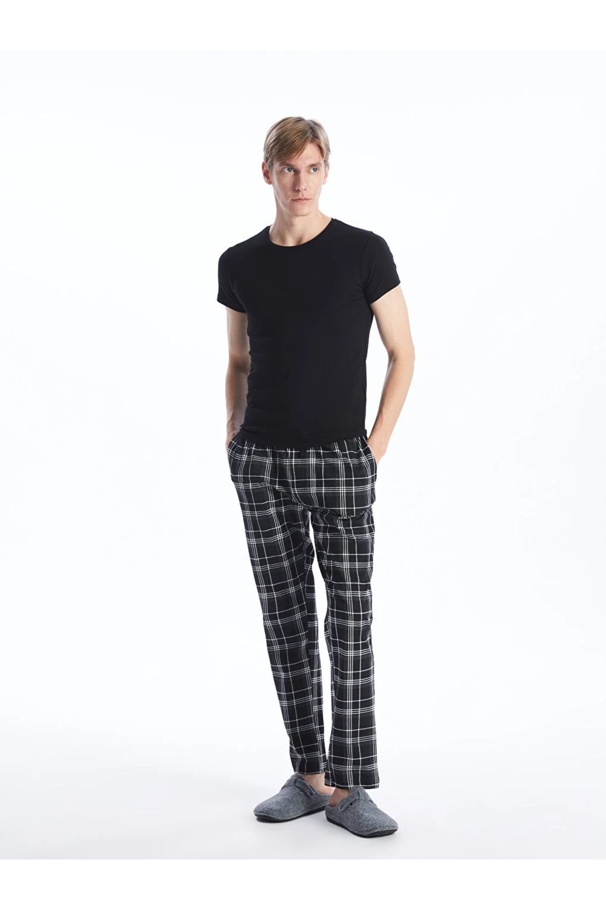 LC Waikiki-Plaid Patterned Standard Men's Pajama Bottoms 4