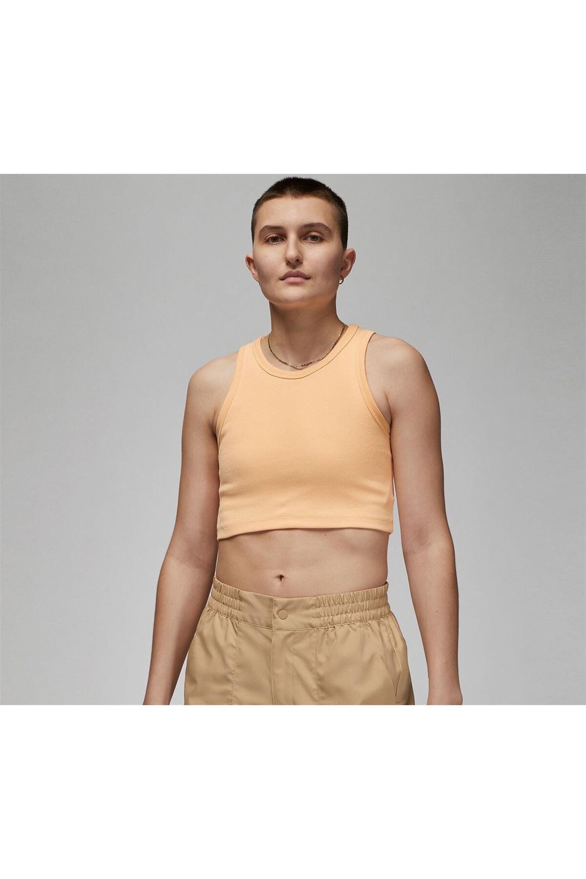 Nike-Jordan Tank Core - Yellow Crop Women's Tank Top 2