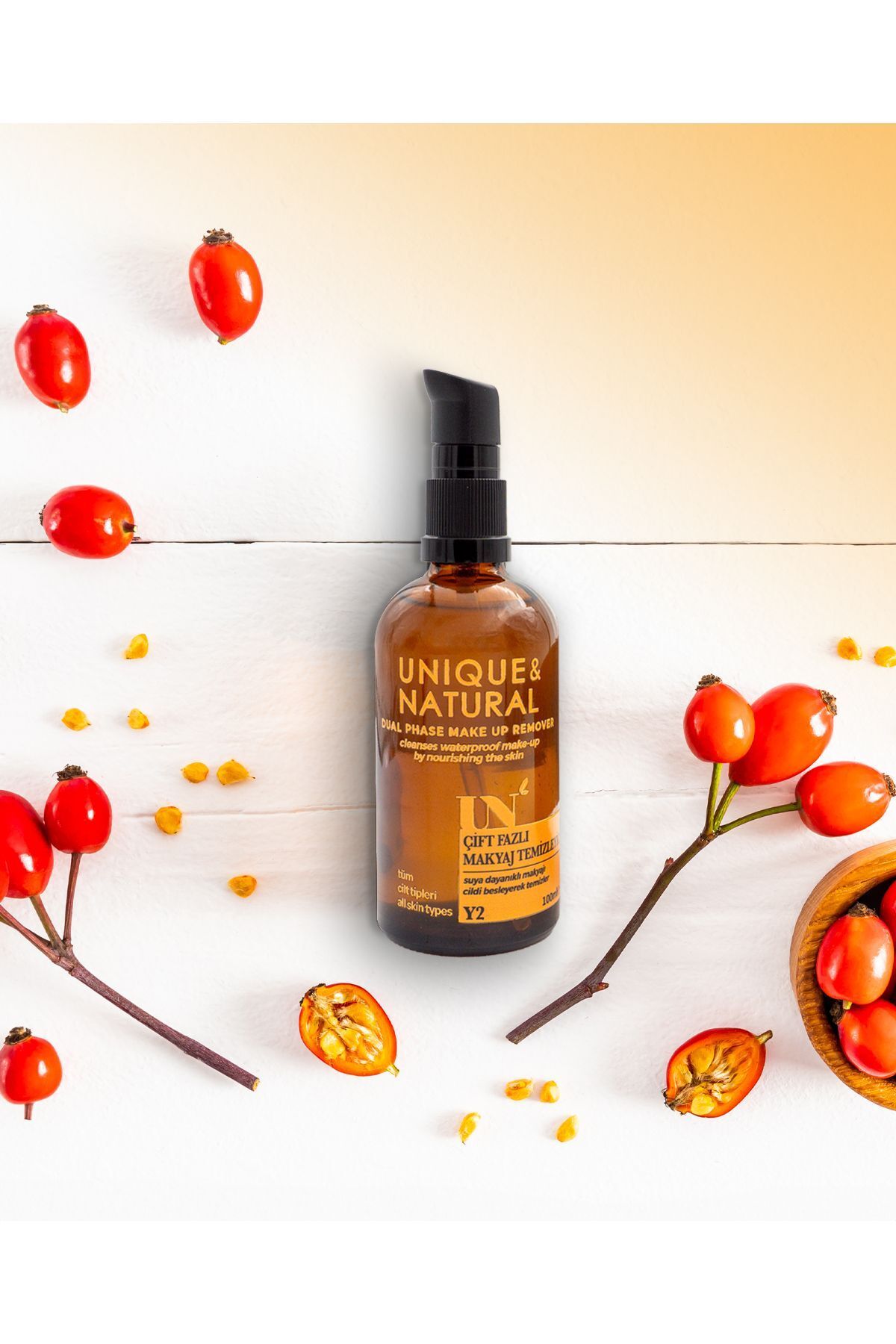 unique and natural Çift Fazlı Makyaj Temizleyici 100ml