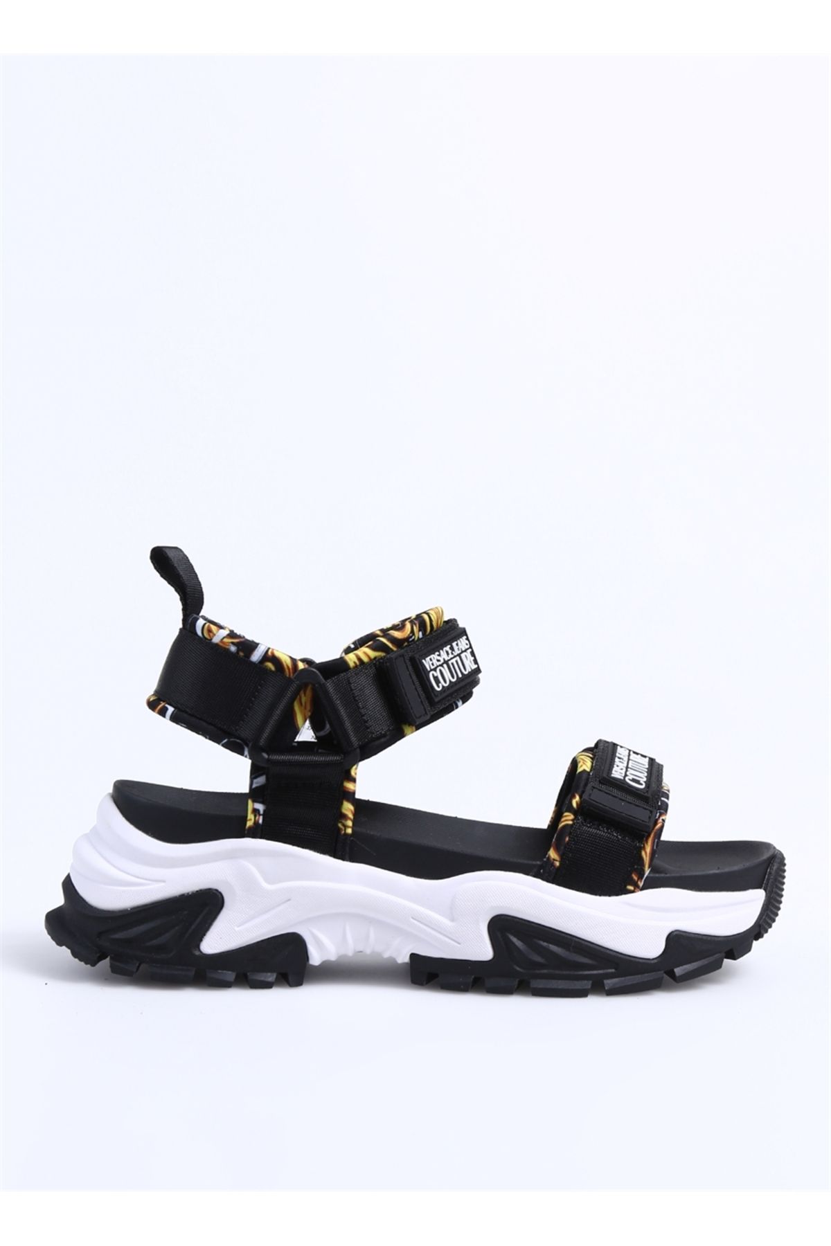 クーポン配布中！】 ヴェルサーチェ・ジーンズ・クチュール VERSACE JEANS COUTURE サンダル レディース ブラック クリスマス  Sandals 痛ましい 76VA3S68ZS185899 Black 関税 送料無料 ラッピング無料 2024SS ia