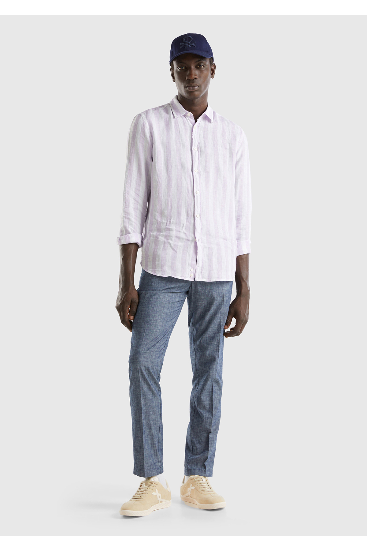 شلوار مردانه آبی سرمه ای United Colors of Benetton | 124P4WV1UE02F اورجینال - تصویر 5