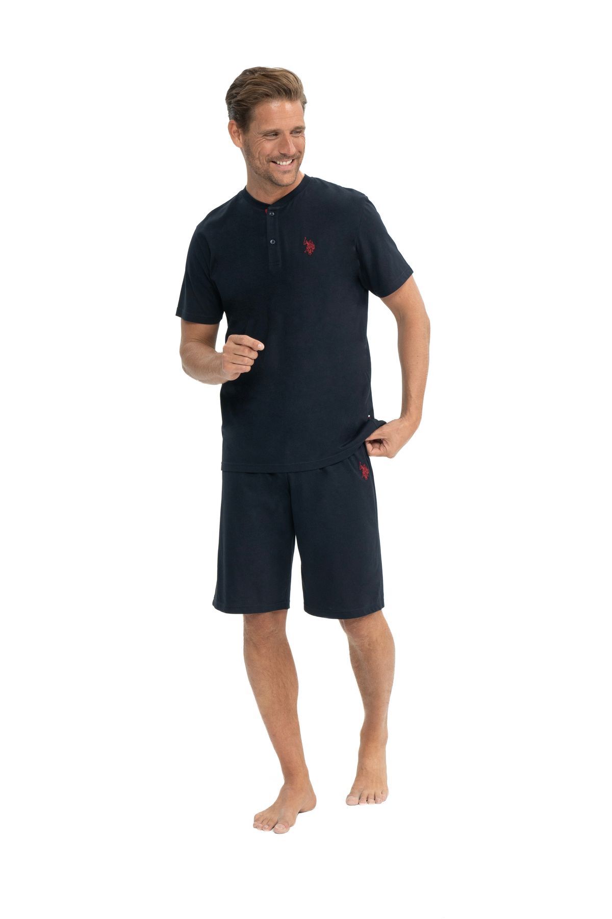 ست پیژامه و لباس خواب مردانه یقه مردانه | یو اس پولو U.S. Polo Assn. polo120040 TR - تصویر 2