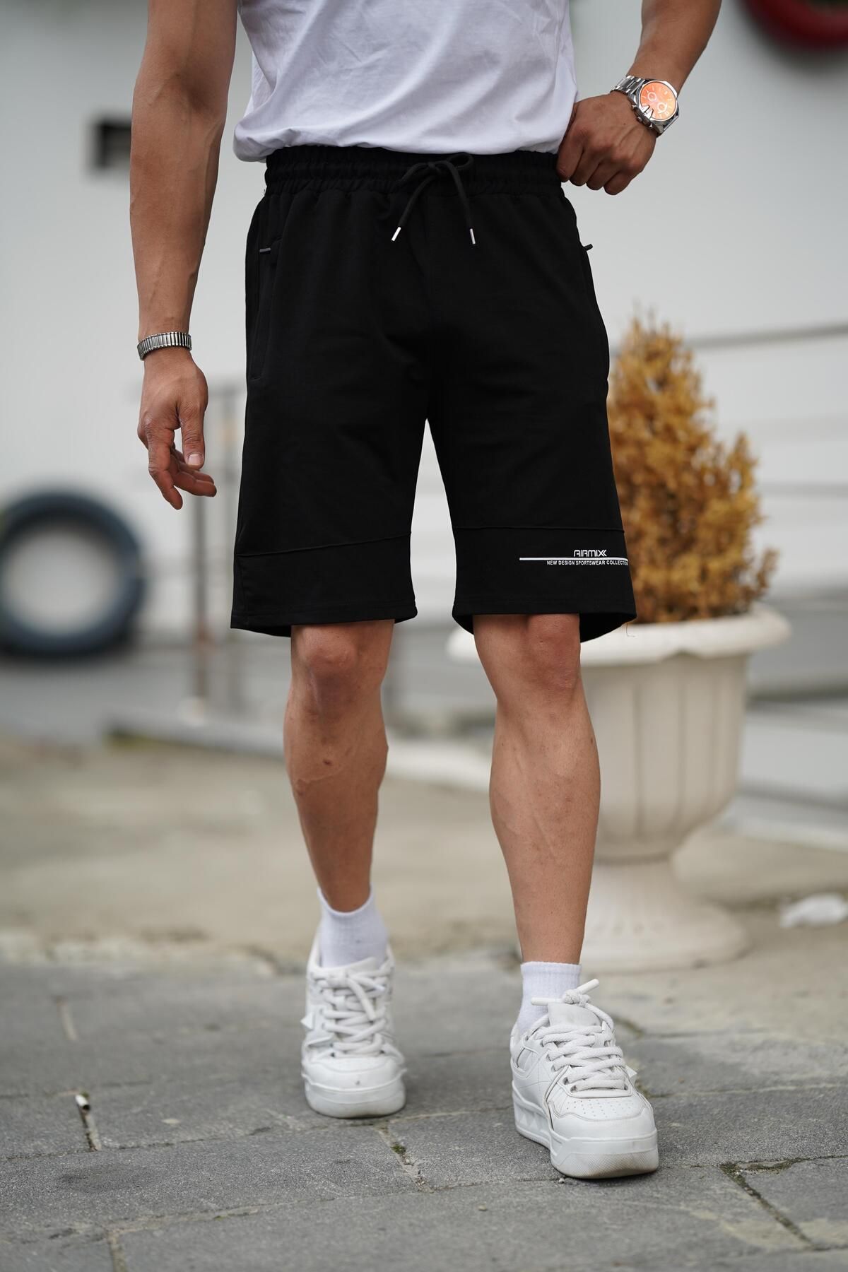 Erkek Comfort Fit Siyah Şort & Bermuda