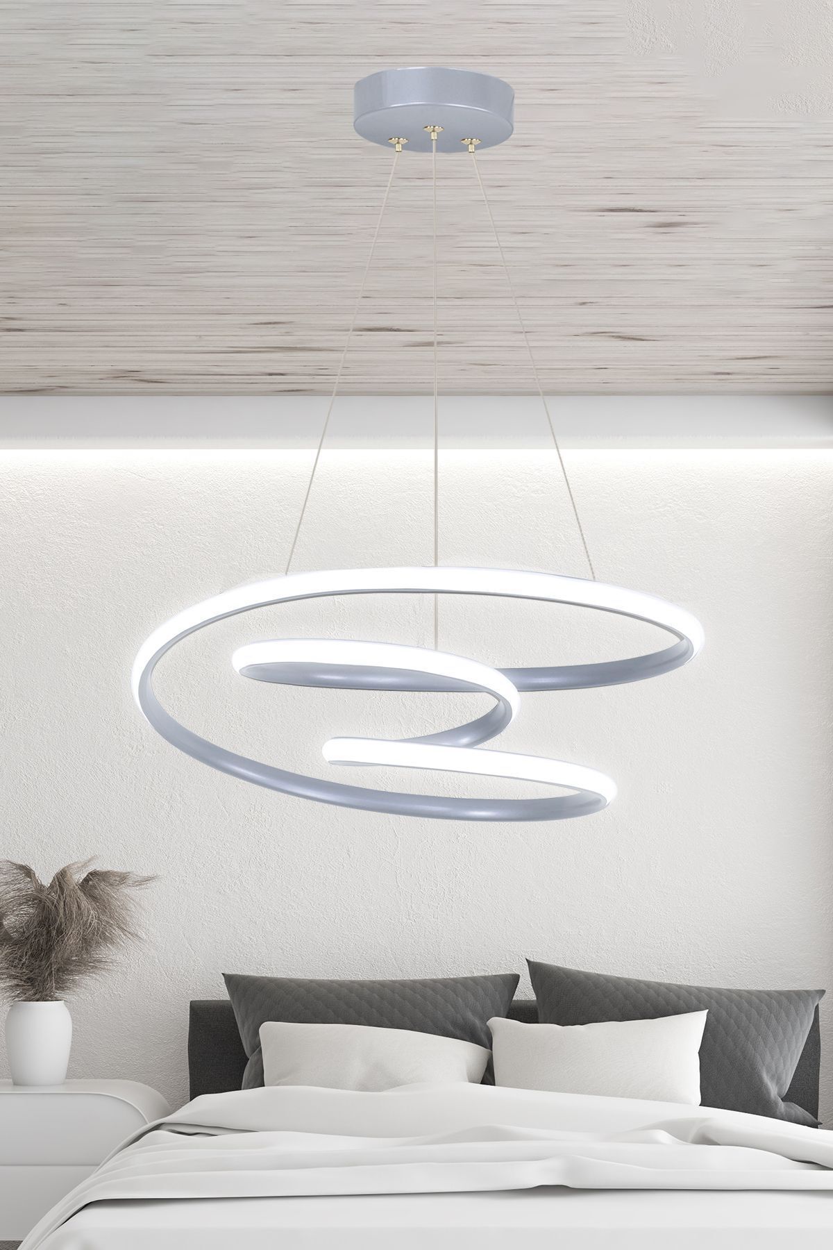 Modern Pendant Galaxy Gray Case White Light Led Chandelier